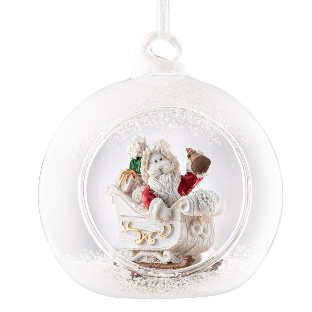 Galway Living Santa's Sleigh Hanging Bauble Ornament