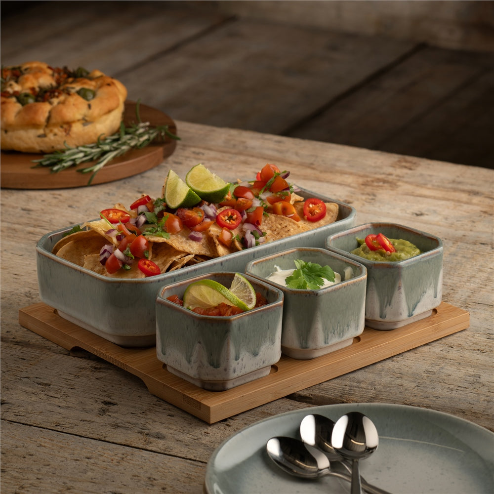 Belldine Living Tivoli Serving Set Bamboo Board
