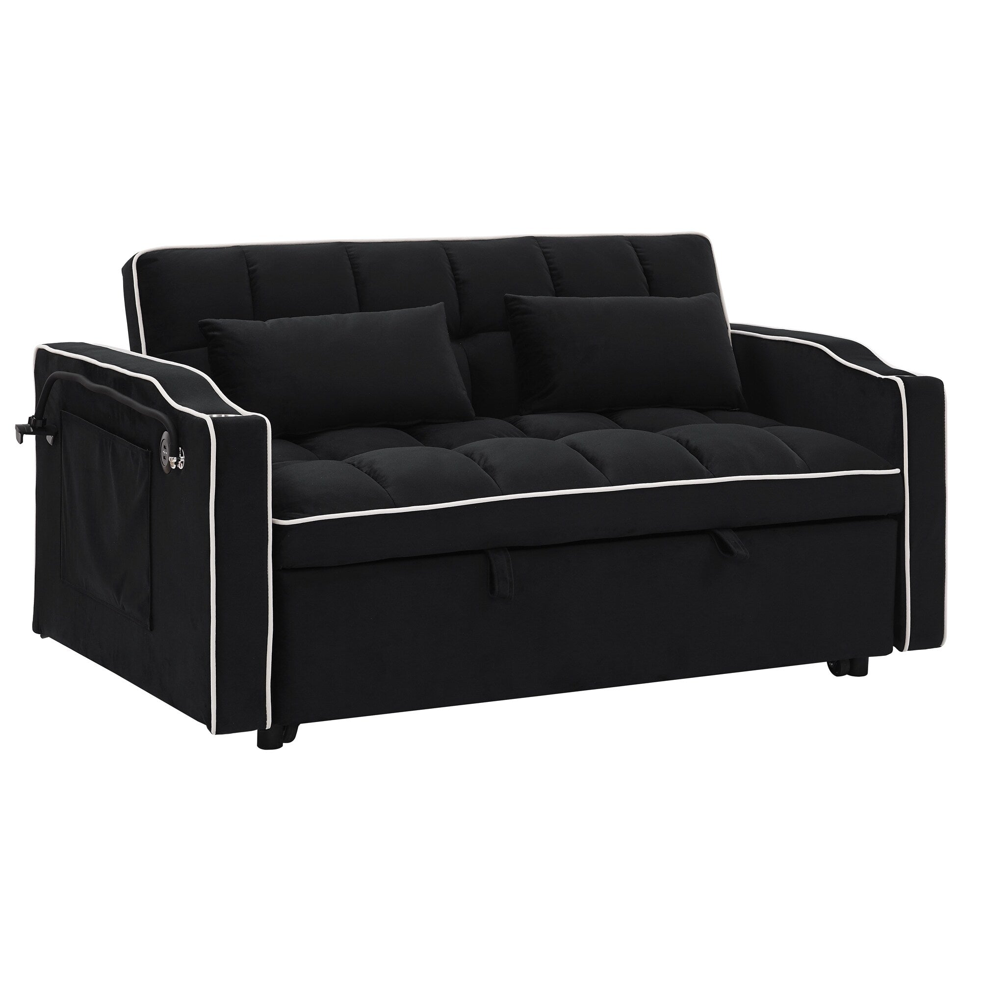 55.51 inch versatile foldable sofa bed in 3 lengths