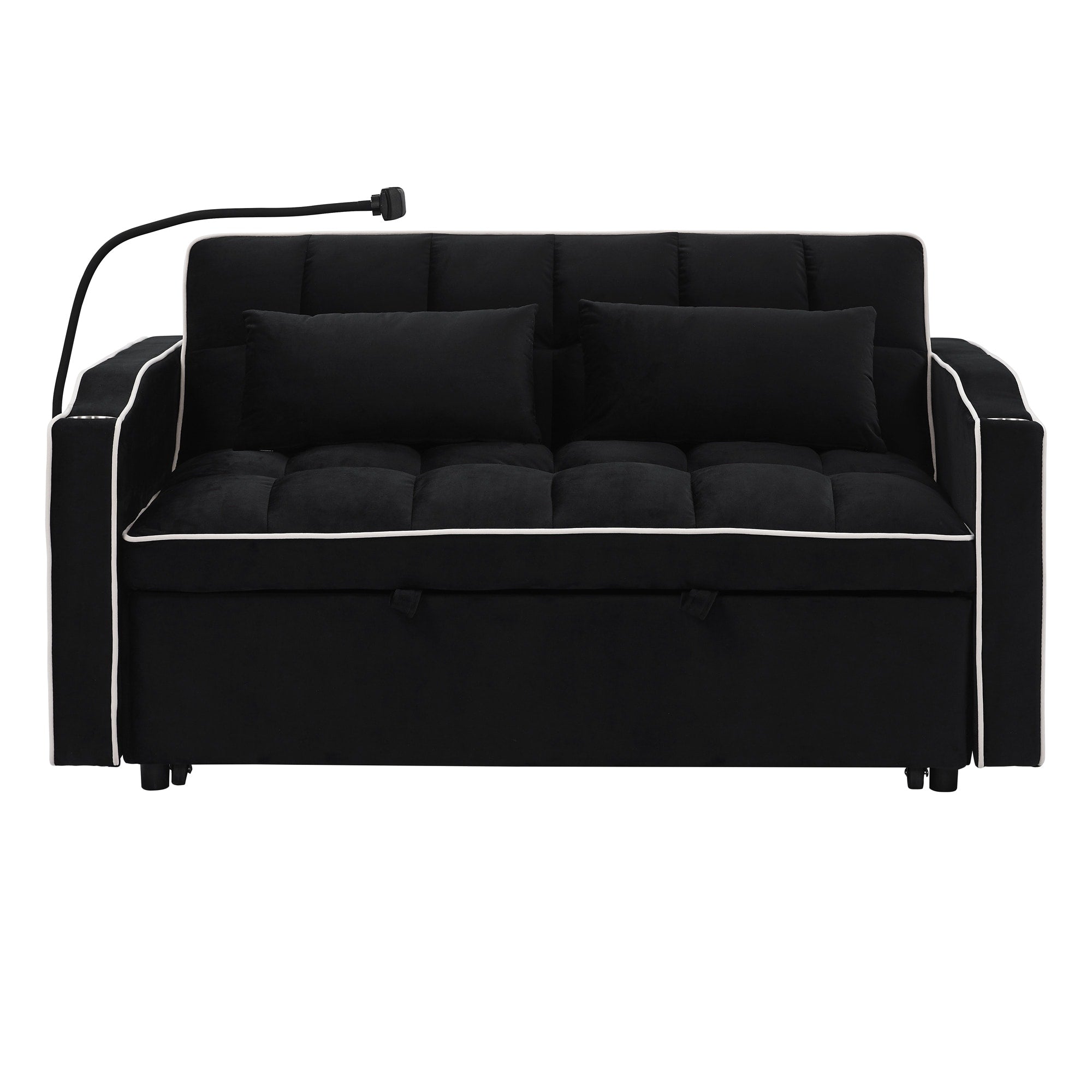 55.51 inch versatile foldable sofa bed in 3 lengths