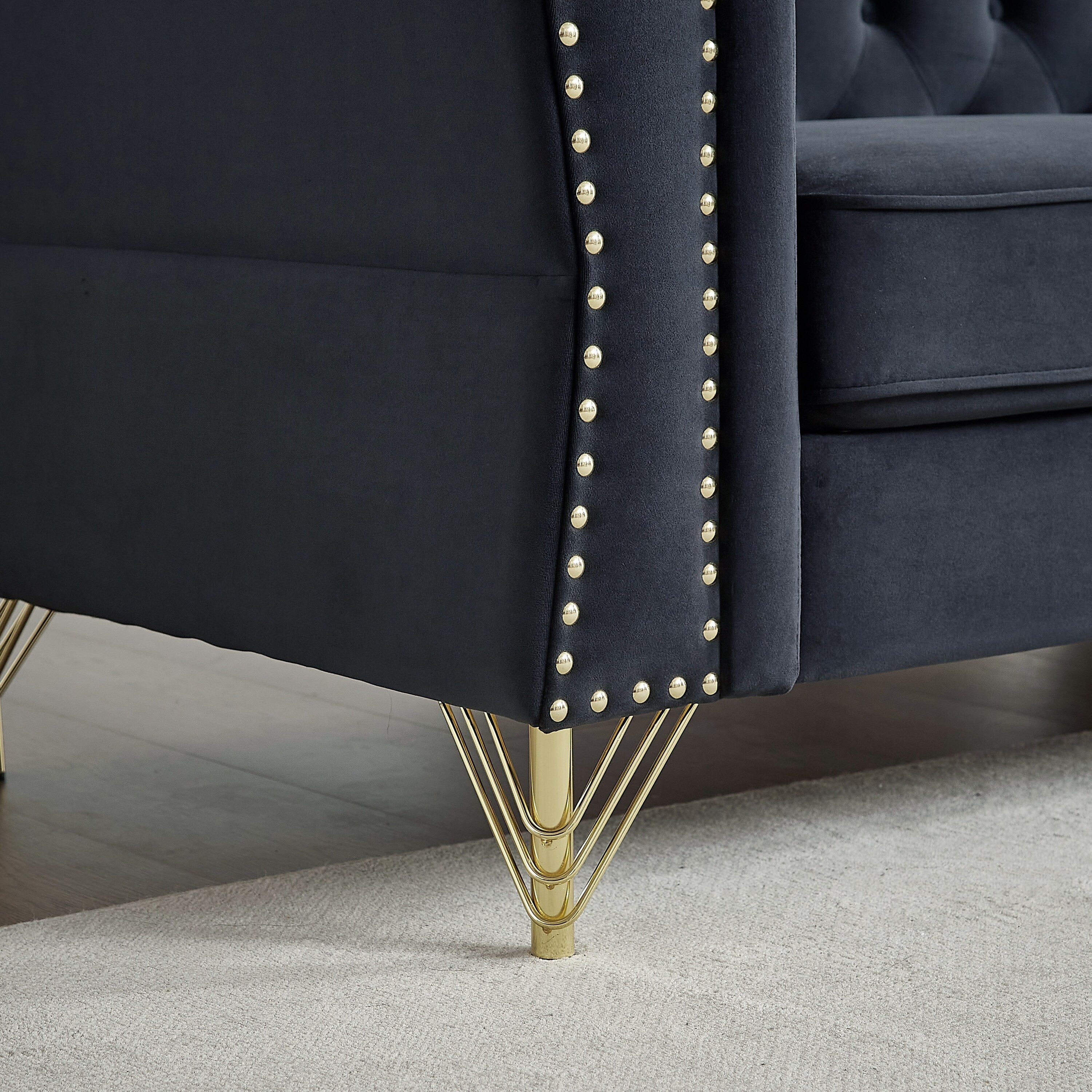 60.2 Chesterfield Velvet Sofa