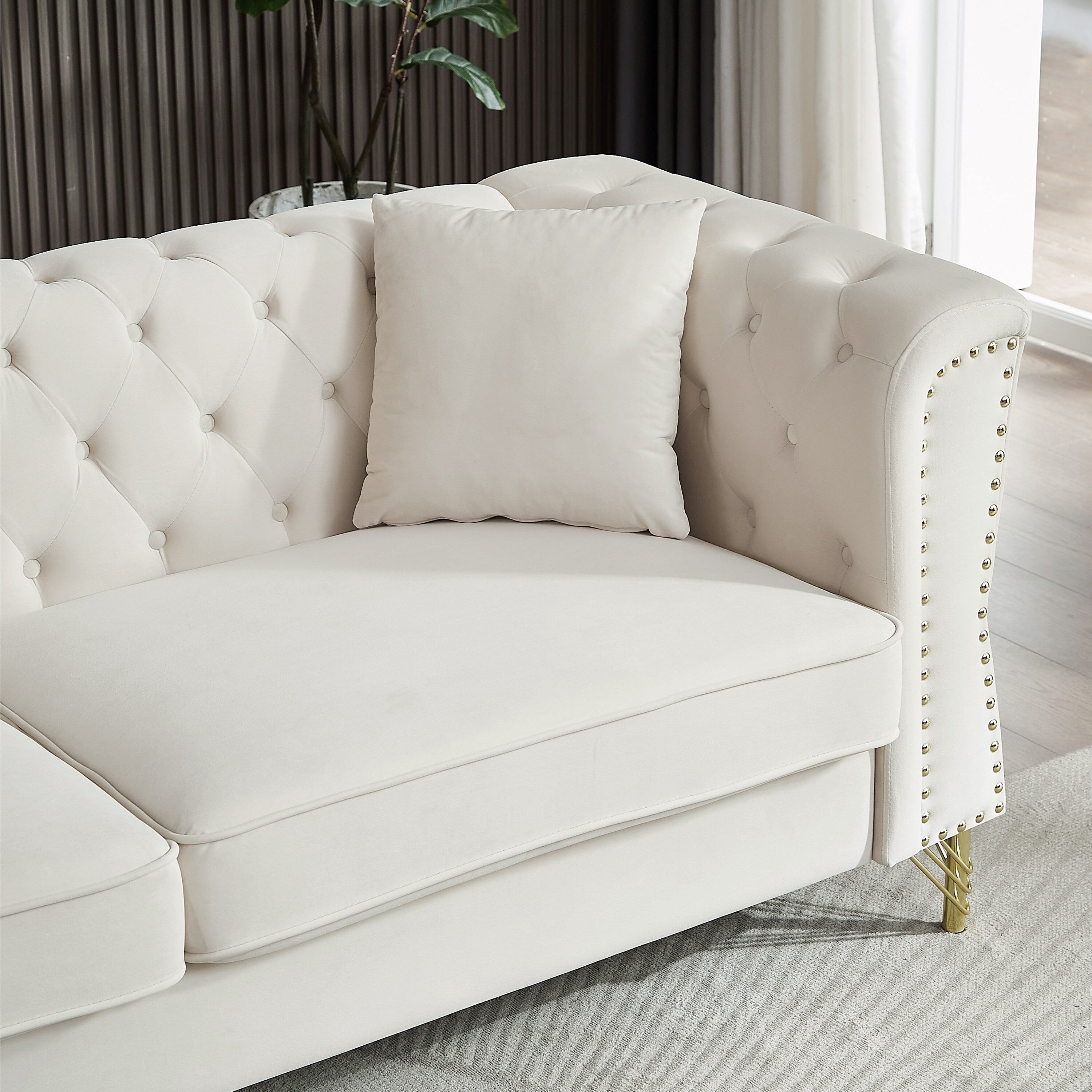 60.2 Chesterfield Velvet Sofa