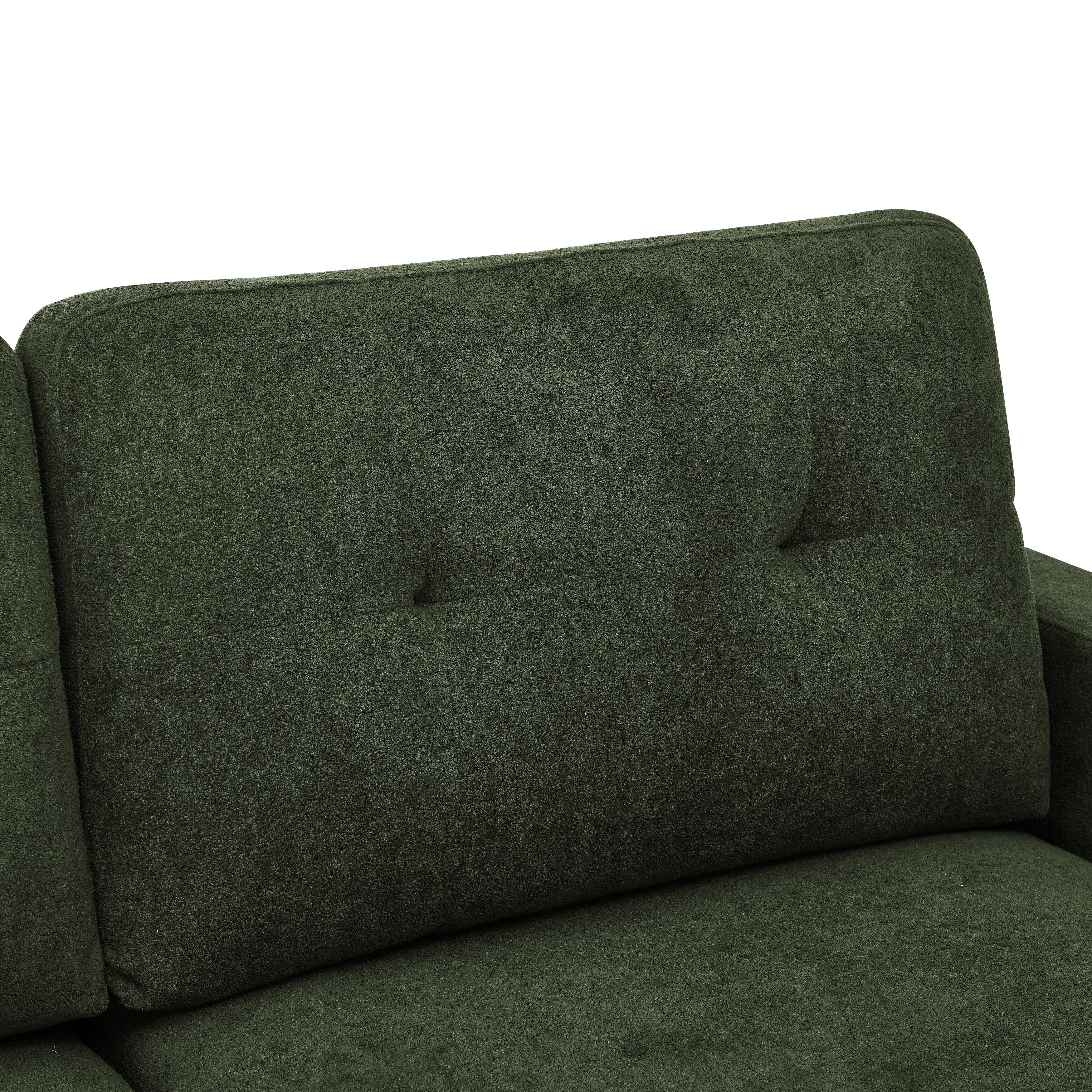 67.7 Mid-Century Tufted Loveseat with Wood Legs - 29.5 D x 67.7 W x 34.6 H