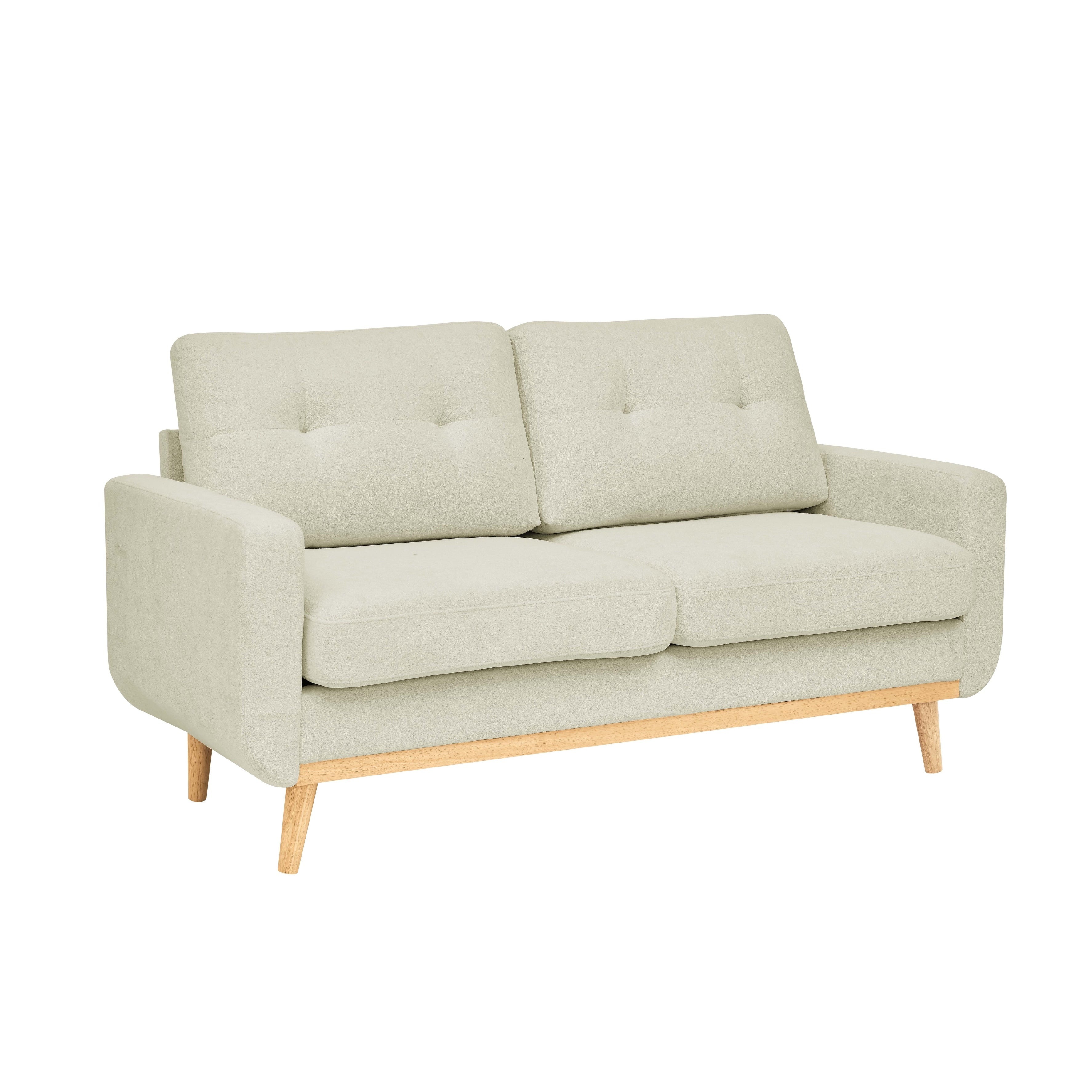 67.7 Mid-Century Tufted Loveseat with Wood Legs - 29.5 D x 67.7 W x 34.6 H