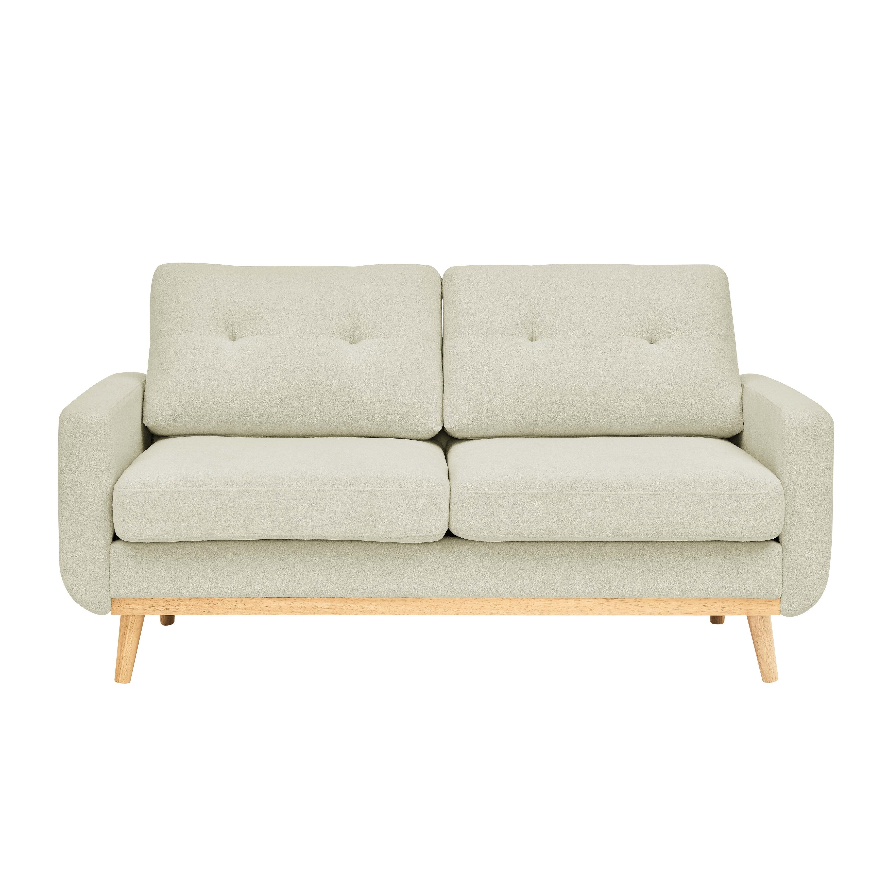 67.7 Mid-Century Tufted Loveseat with Wood Legs - 29.5 D x 67.7 W x 34.6 H