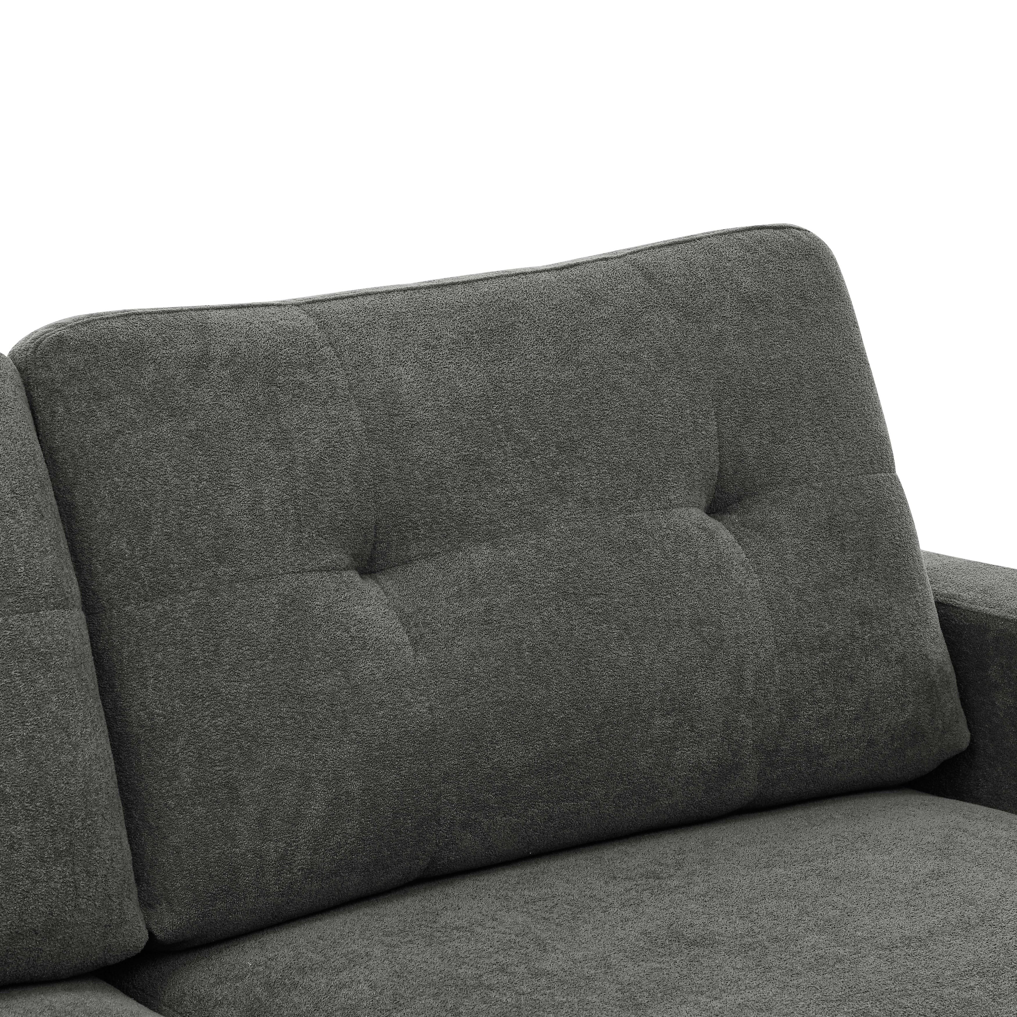 67.7 Mid-Century Tufted Loveseat with Wood Legs - 29.5 D x 67.7 W x 34.6 H