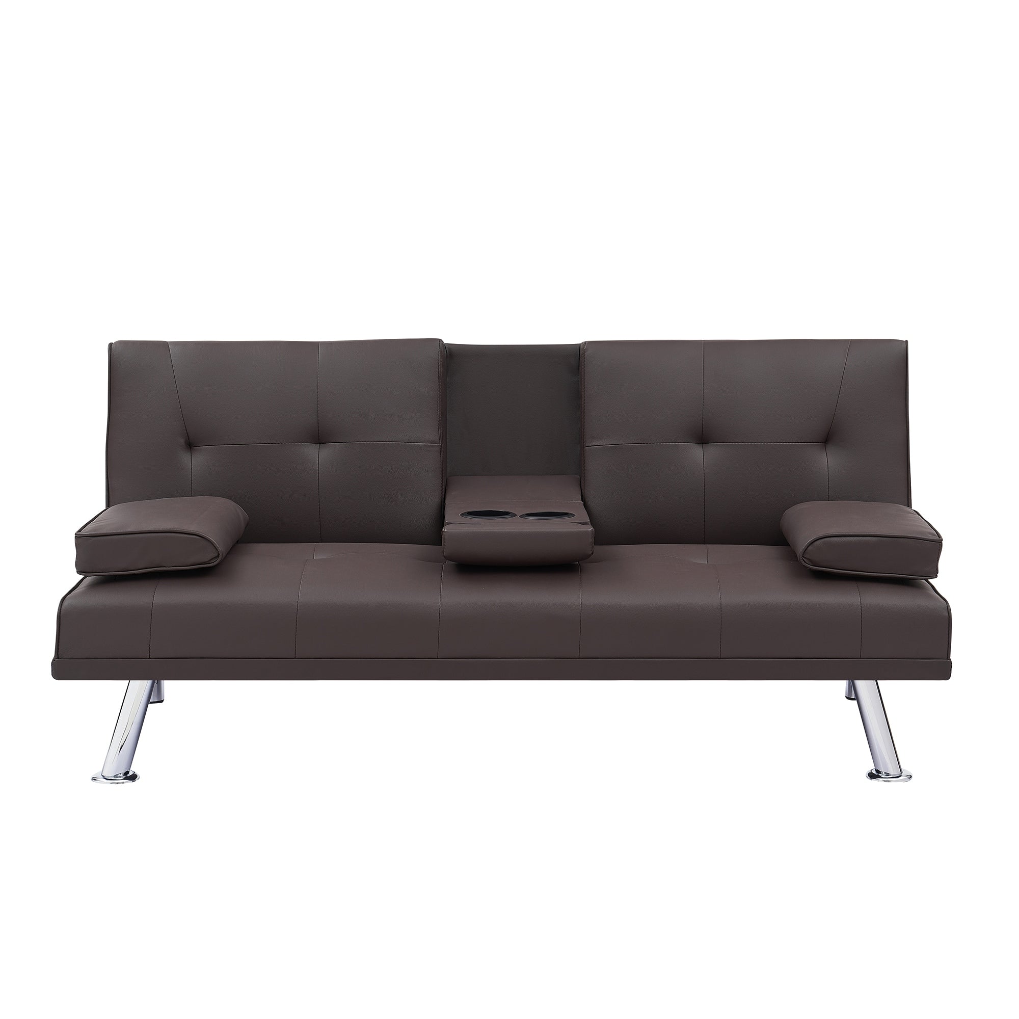 67 PU Multifunctional Double Folding Sofa Bed with Coffee Table