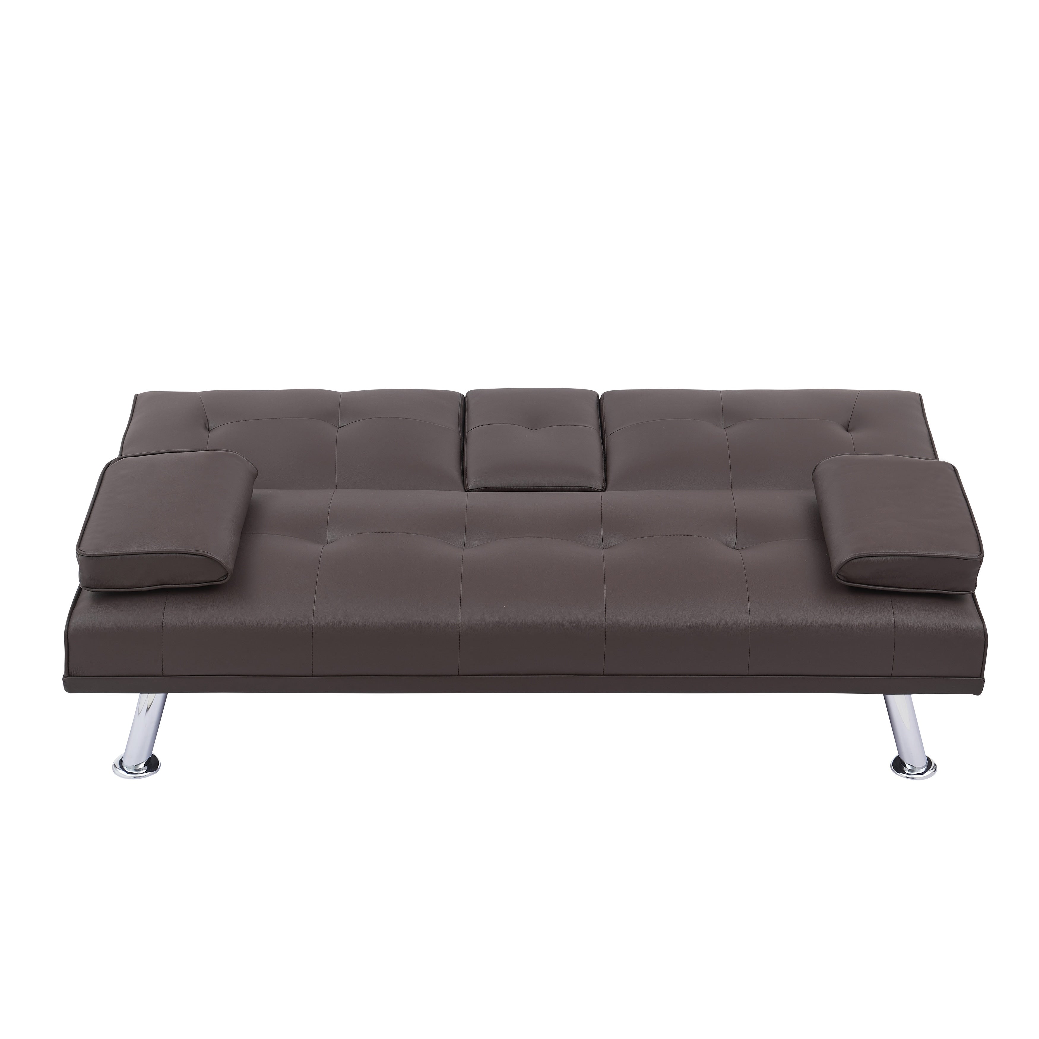 67 PU Multifunctional Double Folding Sofa Bed with Coffee Table