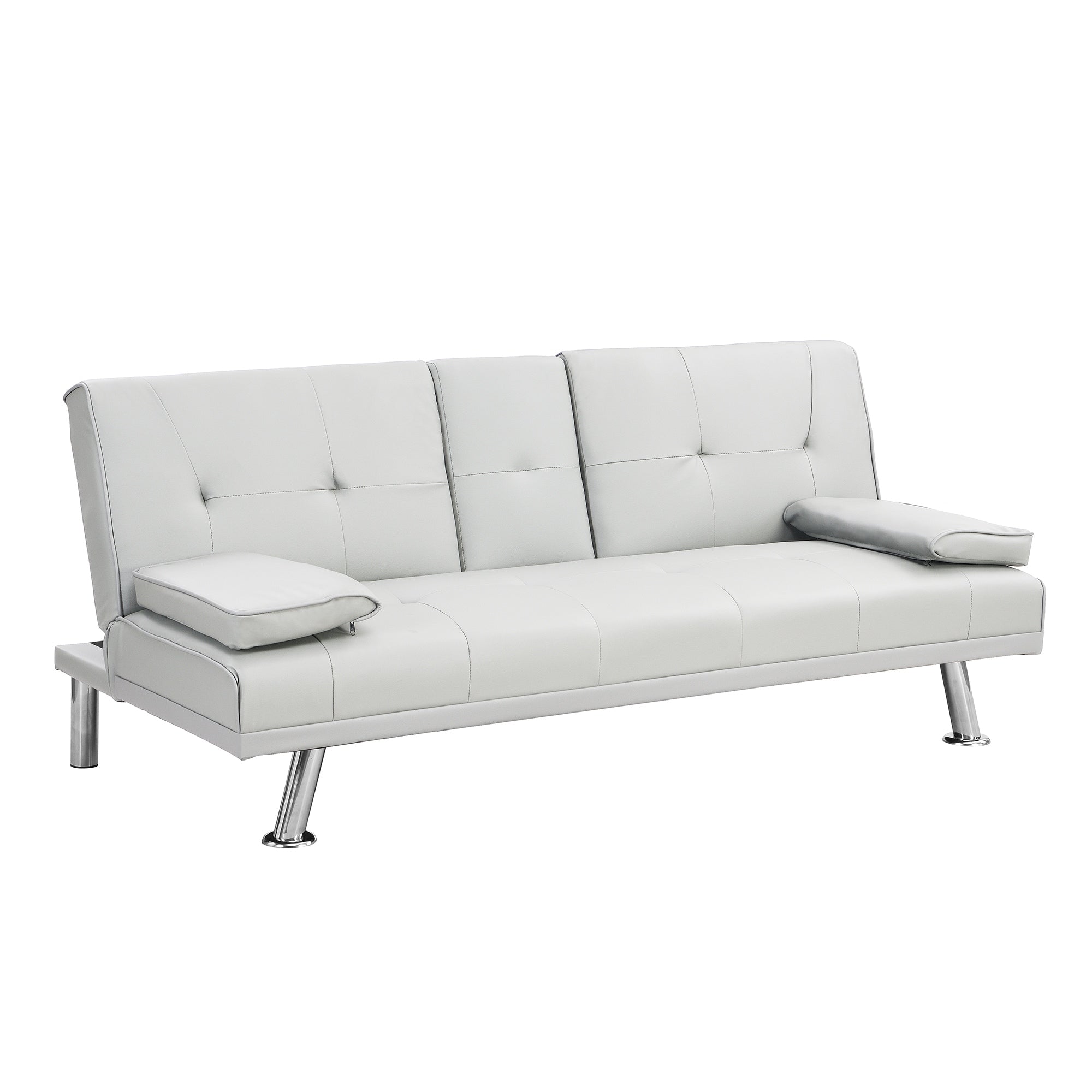 67 PU Multifunctional Double Folding Sofa Bed with Coffee Table