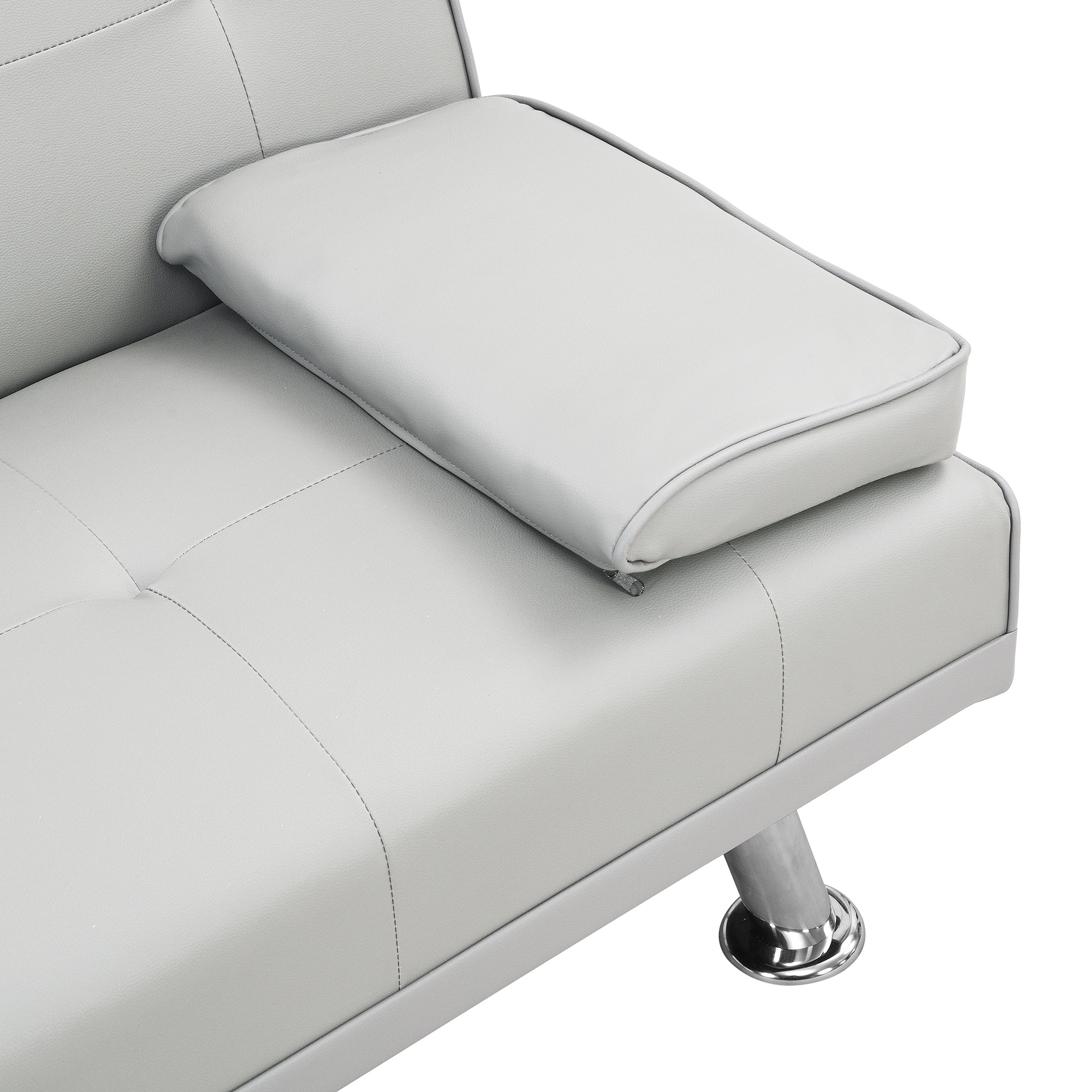 67 PU Multifunctional Double Folding Sofa Bed with Coffee Table