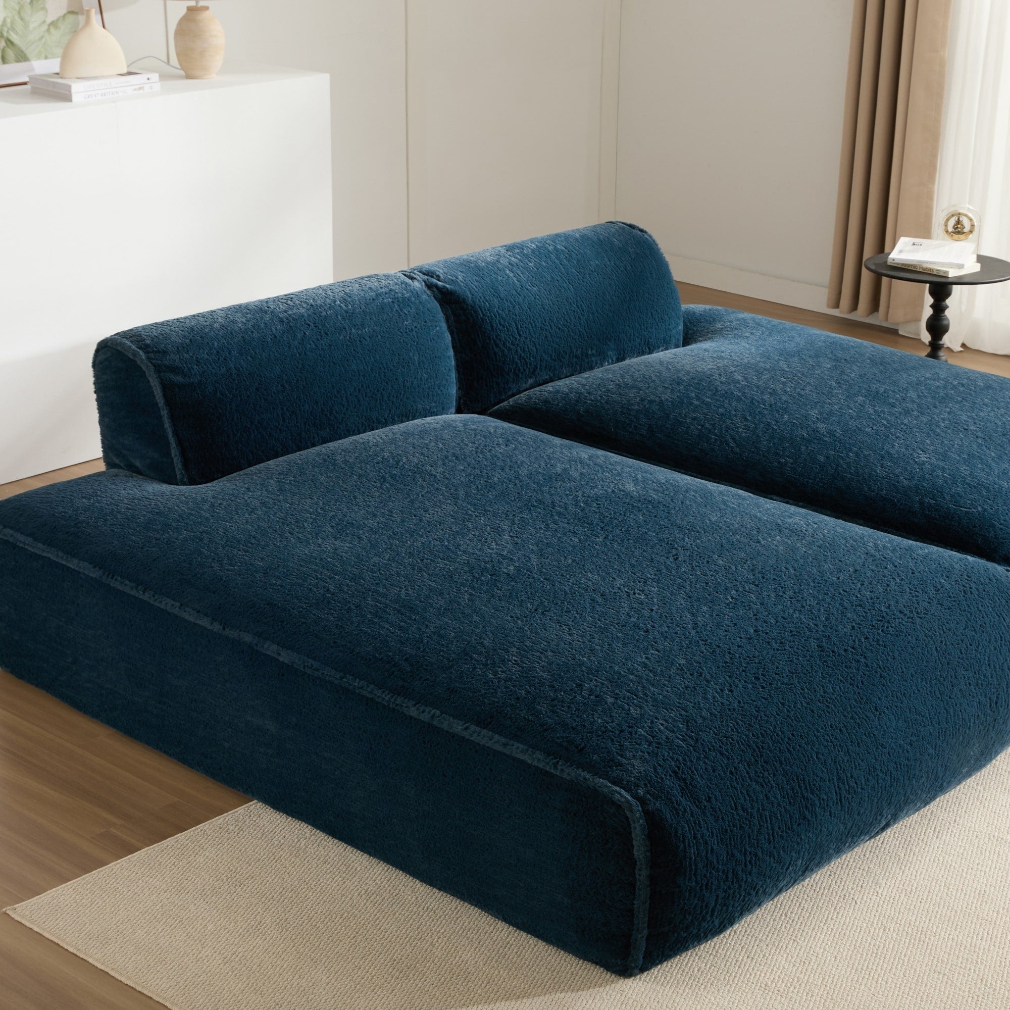 72 Oversized Modular Sofa Compressed Spacious Foam-Filled Sofa Bed