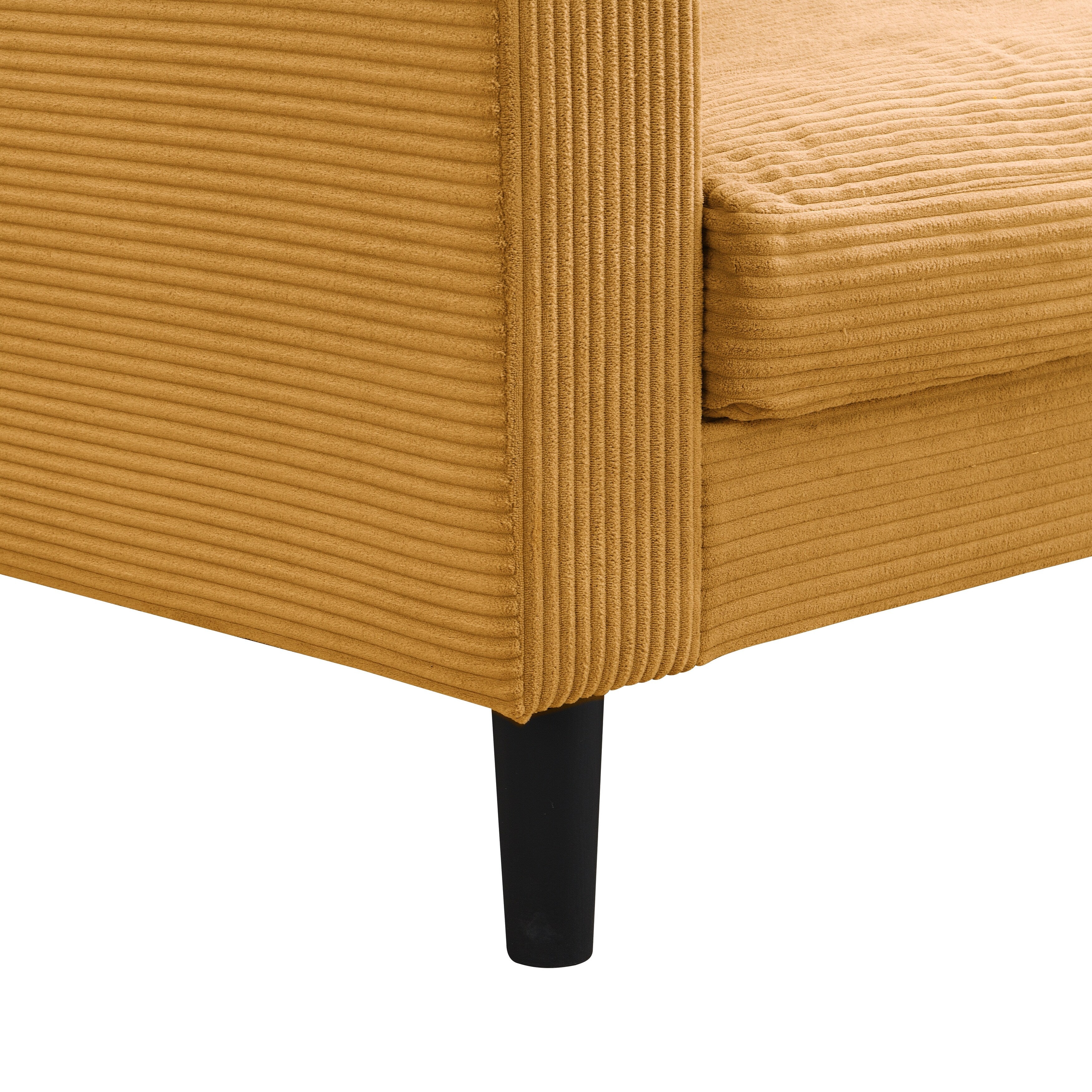 74 inch High Resilience 3 Seater Sofa Wooden Frame Comfy Modern Upholstered Orange