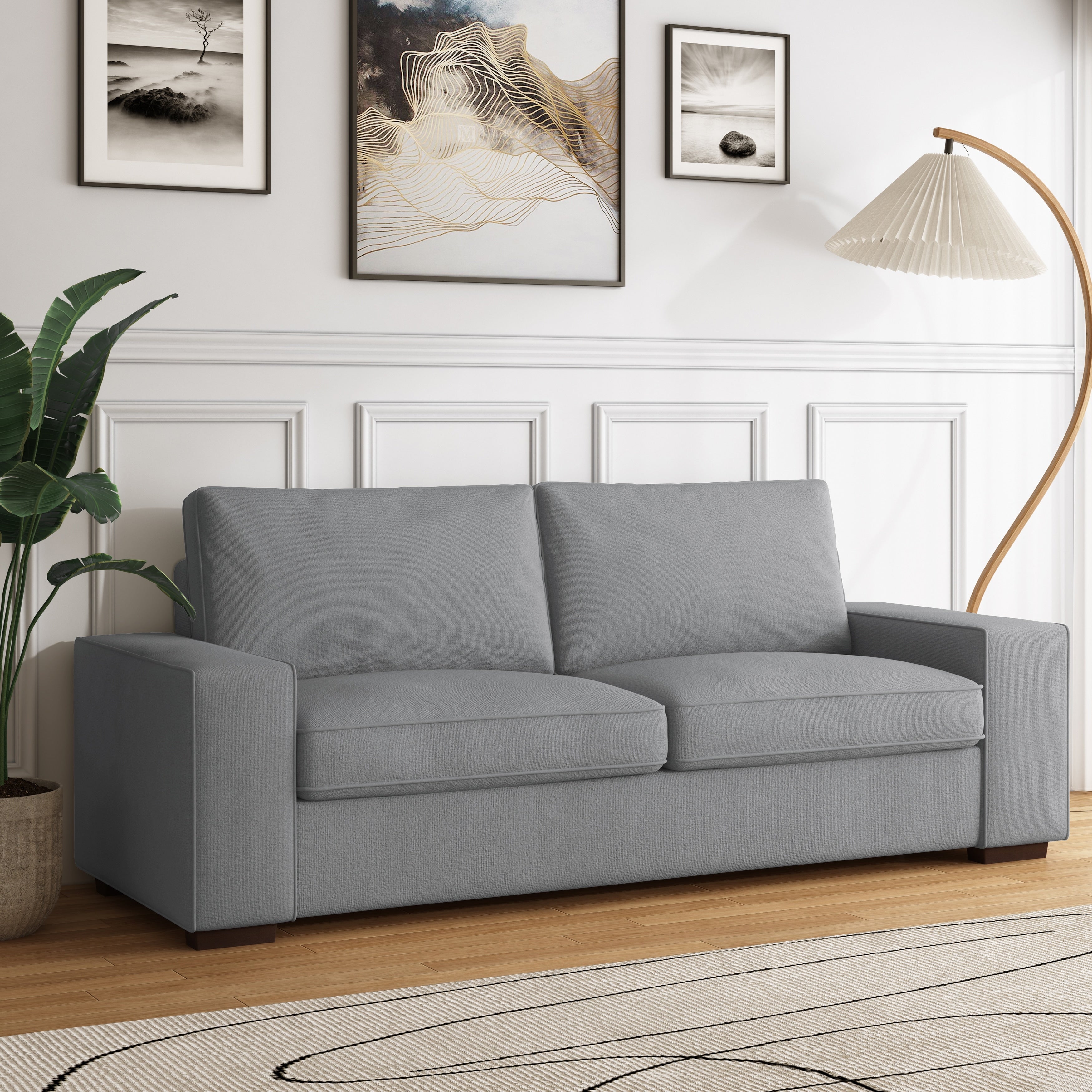 80.1 Wide Linen Corduroy Loveseat Living Room Sofa Couch