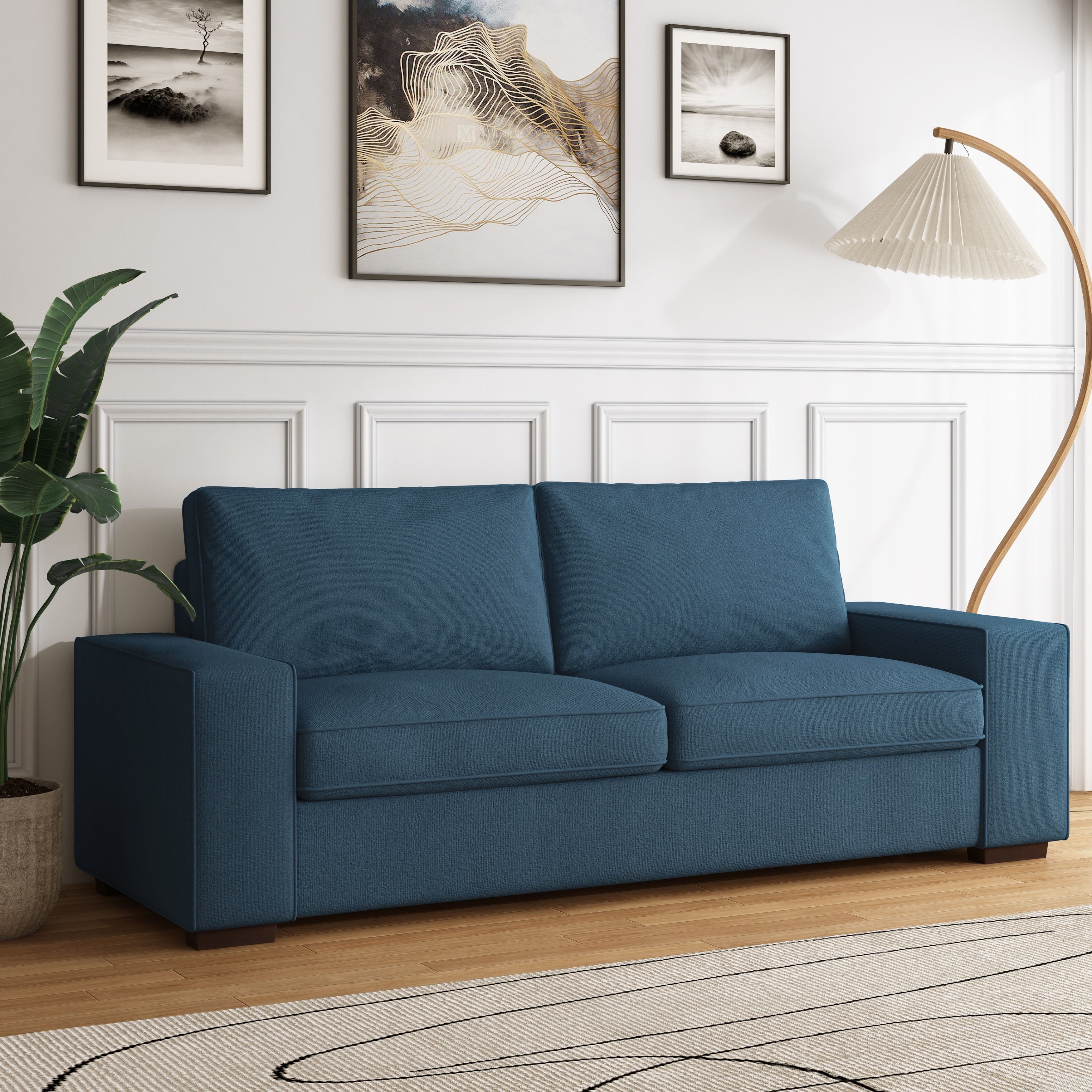 80.1 Wide Linen Corduroy Loveseat Living Room Sofa Couch