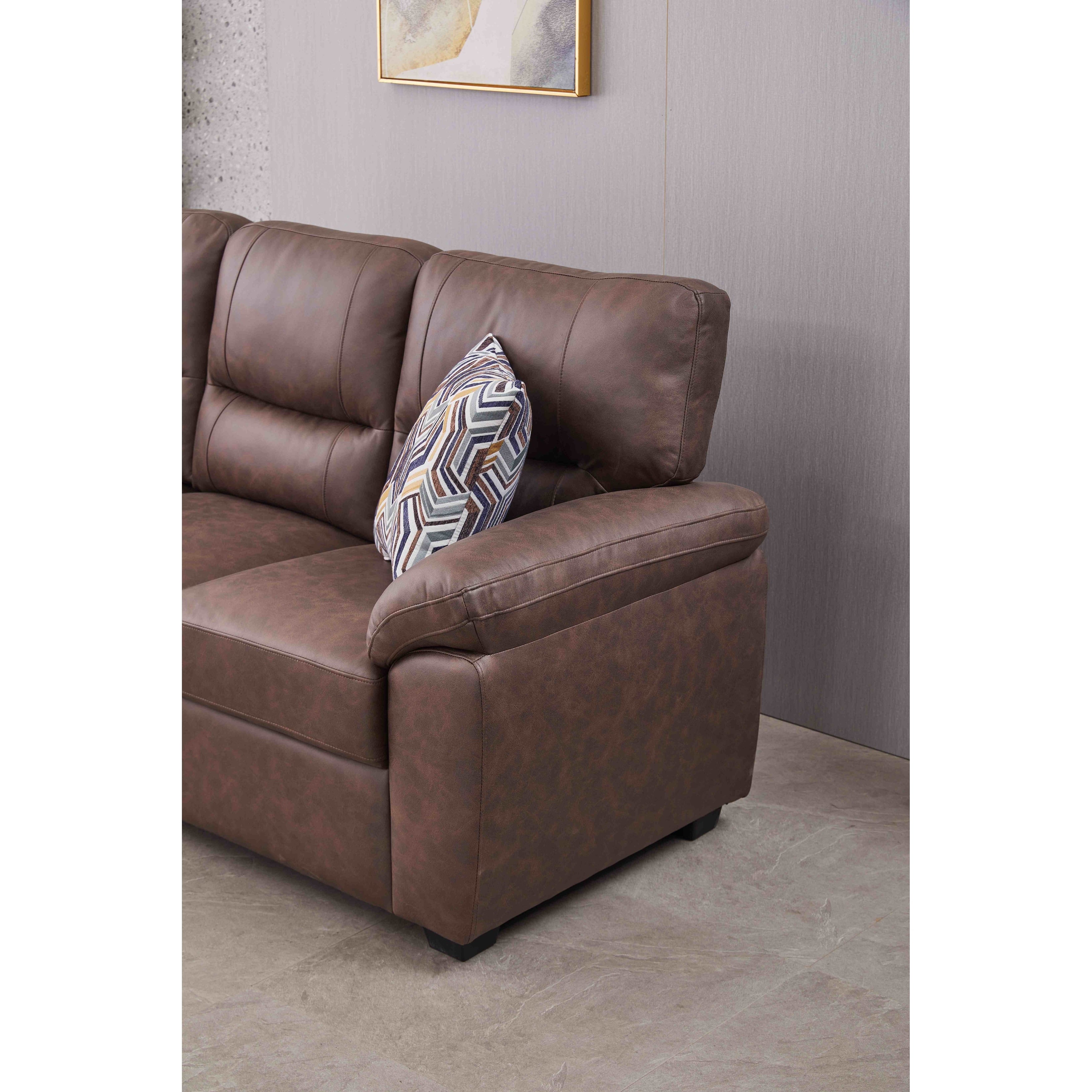 80.5'' Wide Faux Leather Sofa