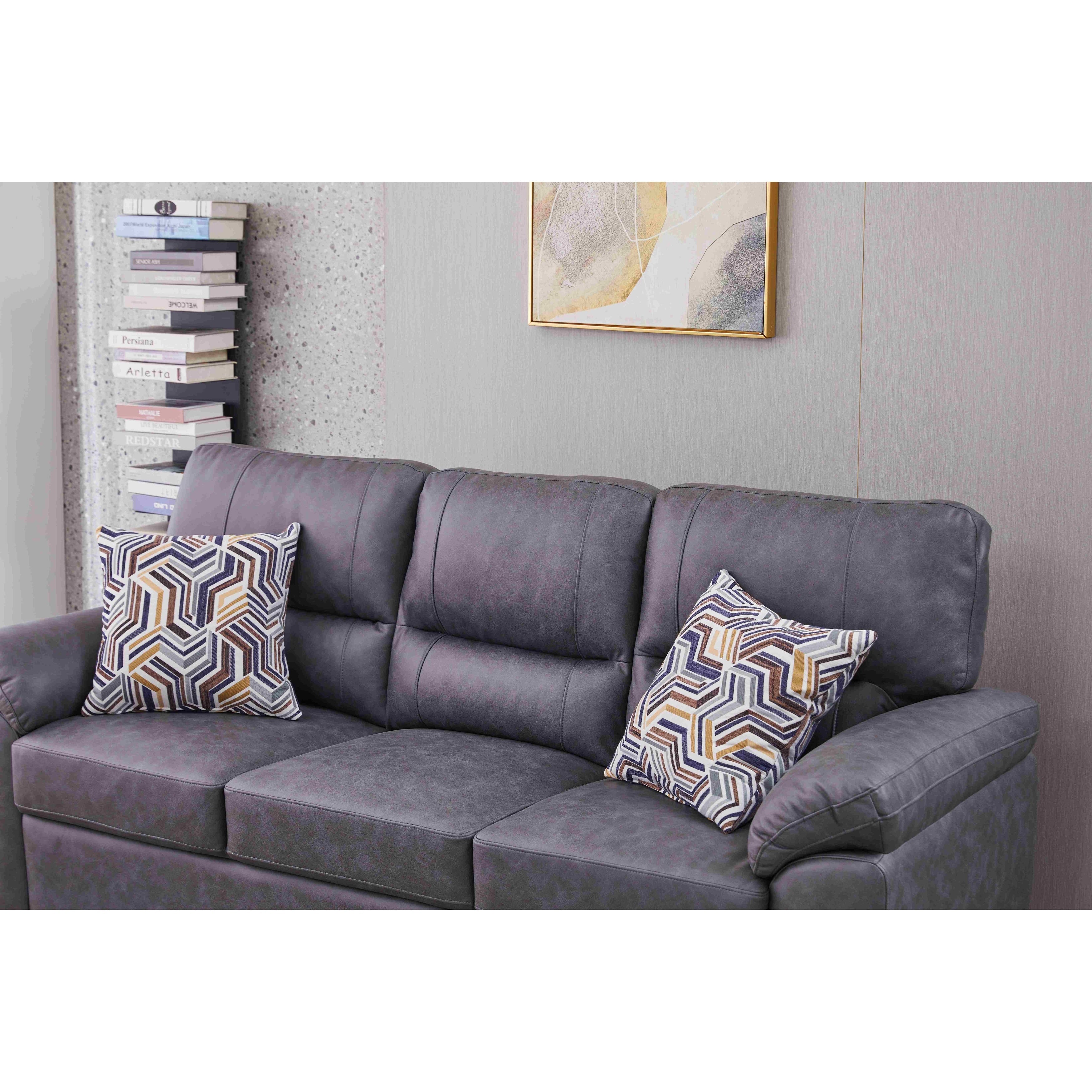 80.5'' Wide Faux Leather Sofa