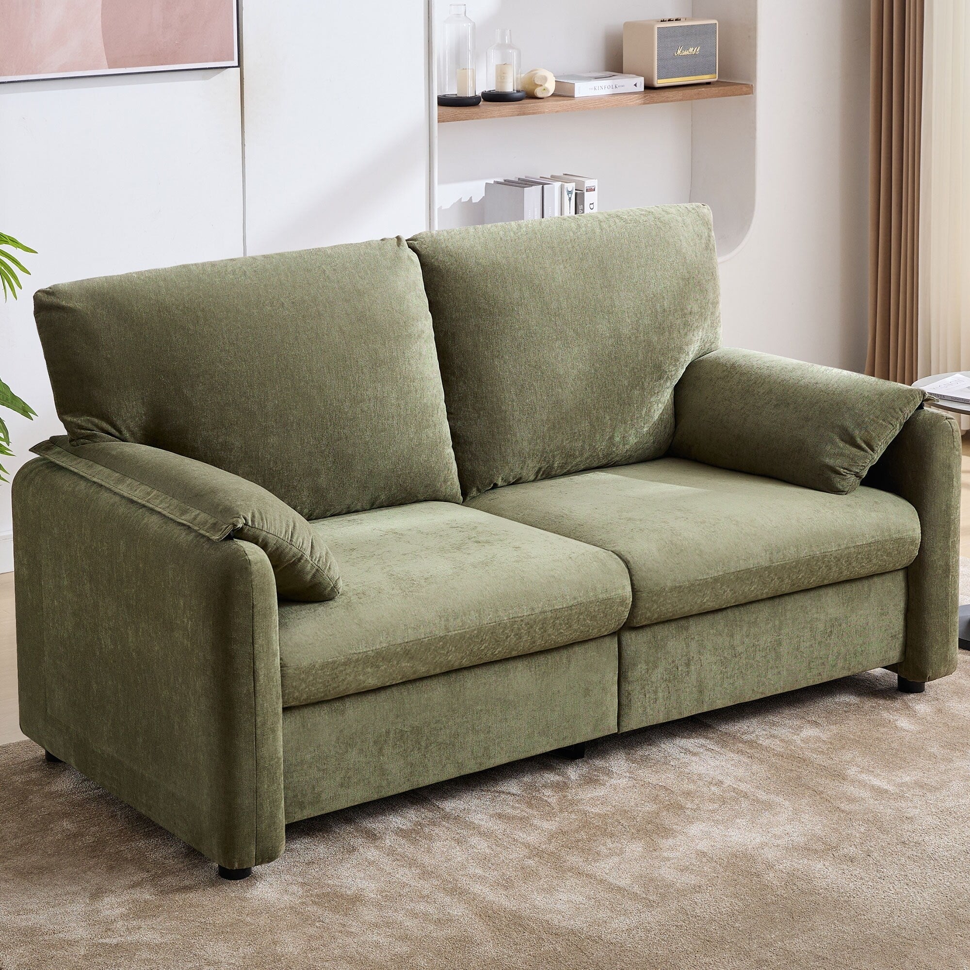 800LBS Down Filled Sofas, 60 inch Minimalist Sofa, with Multiple Colors in the Living Room and Bedroom