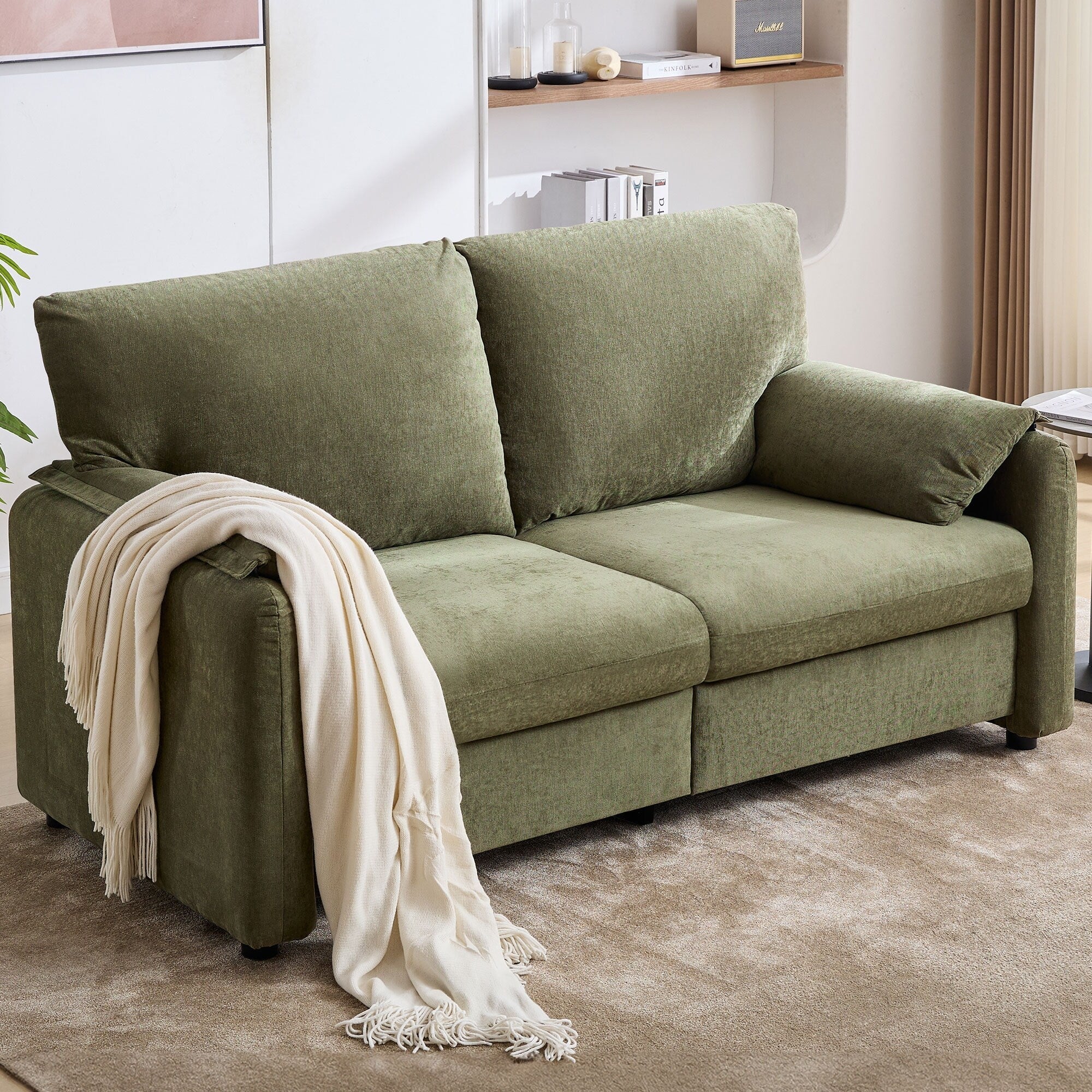 800LBS Down Filled Sofas, 60 inch Minimalist Sofa, with Multiple Colors in the Living Room and Bedroom