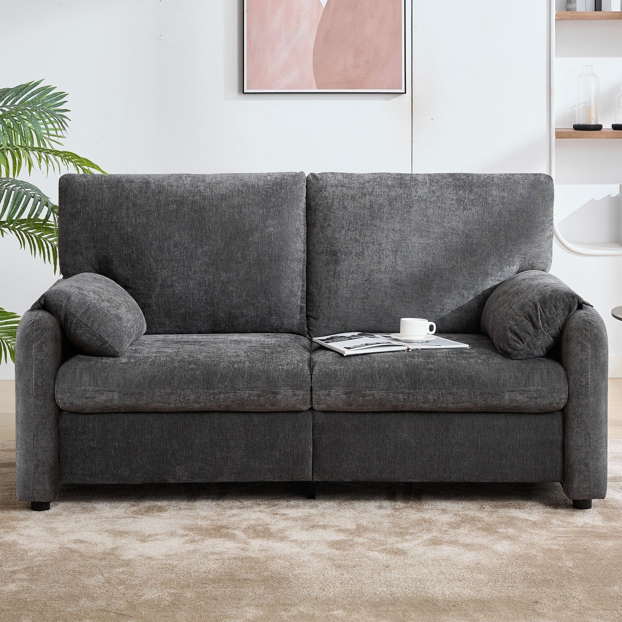 800LBS Down Filled Sofas, 60 inch Minimalist Sofa, with Multiple Colors in the Living Room and Bedroom