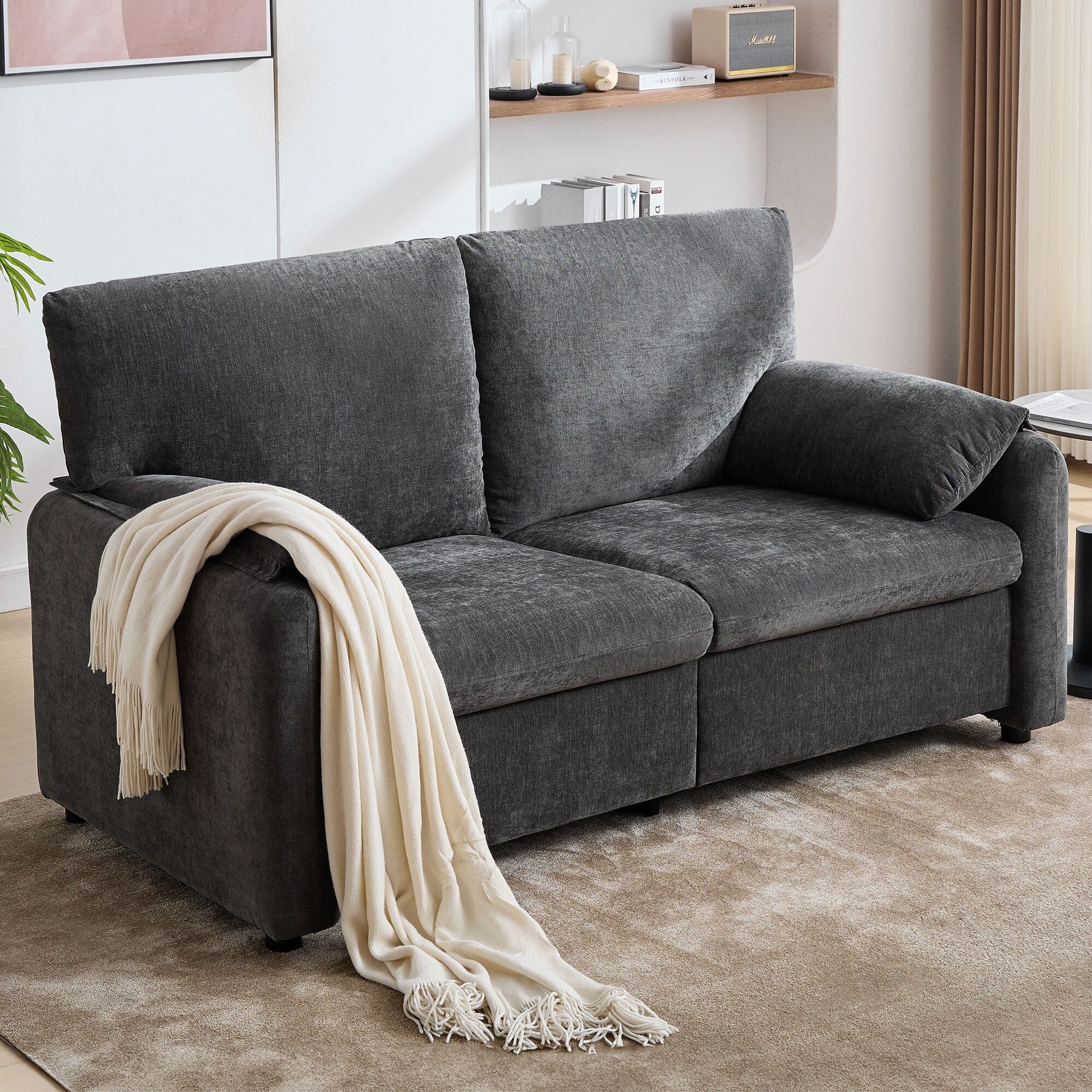 800LBS Down Filled Sofas, 60 inch Minimalist Sofa, with Multiple Colors in the Living Room and Bedroom