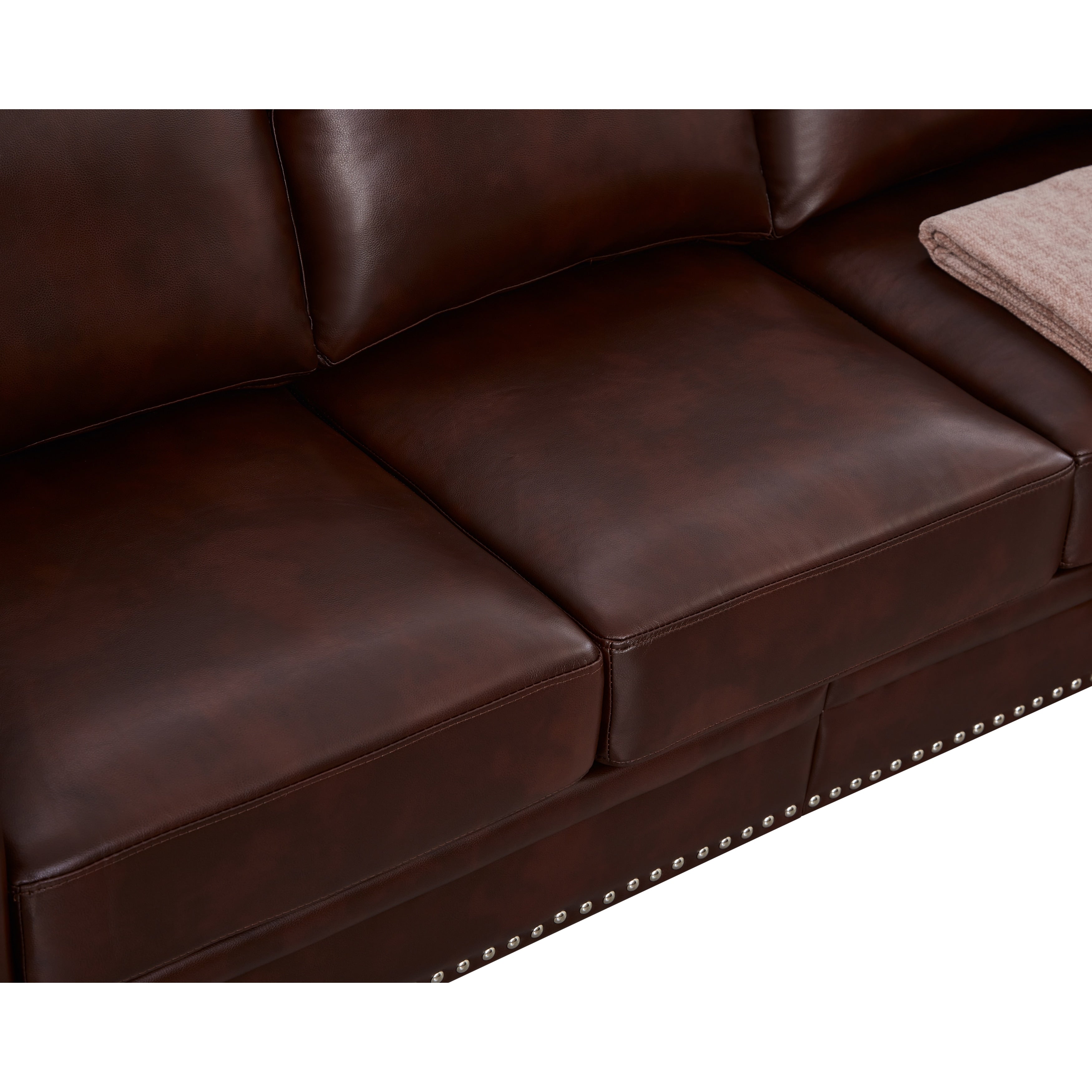 82.68 3-Seater Sofa PU Leather Sofa with Storage, Solid Wood And Metal Frame, 6-Leg Support, Under-Seat Storage Boxes
