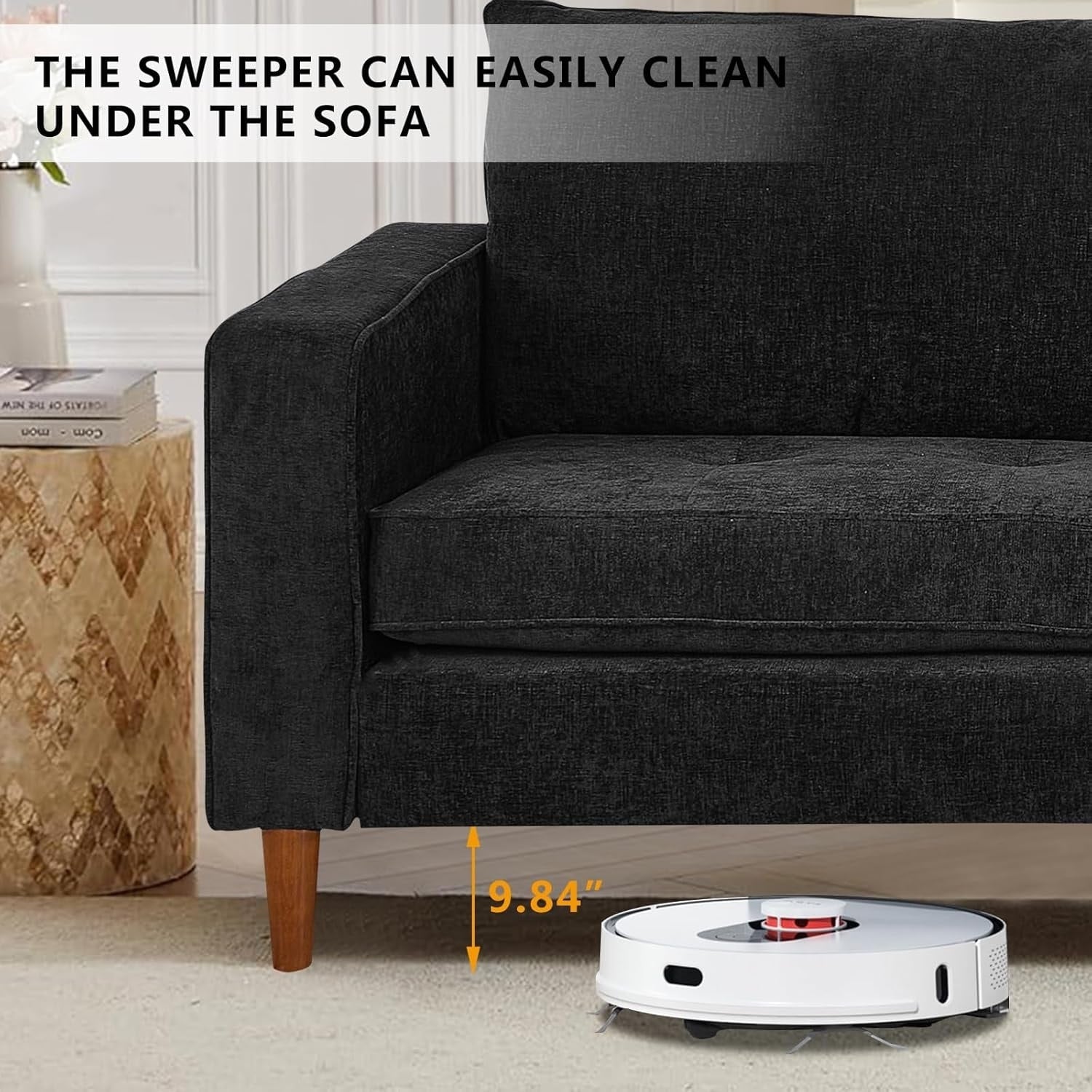 82.68'' Sofa for Living Room, Loveseat Sofa with USB/Type-C Port, Comfy Chenille Love Seat Couch with Removable Cover