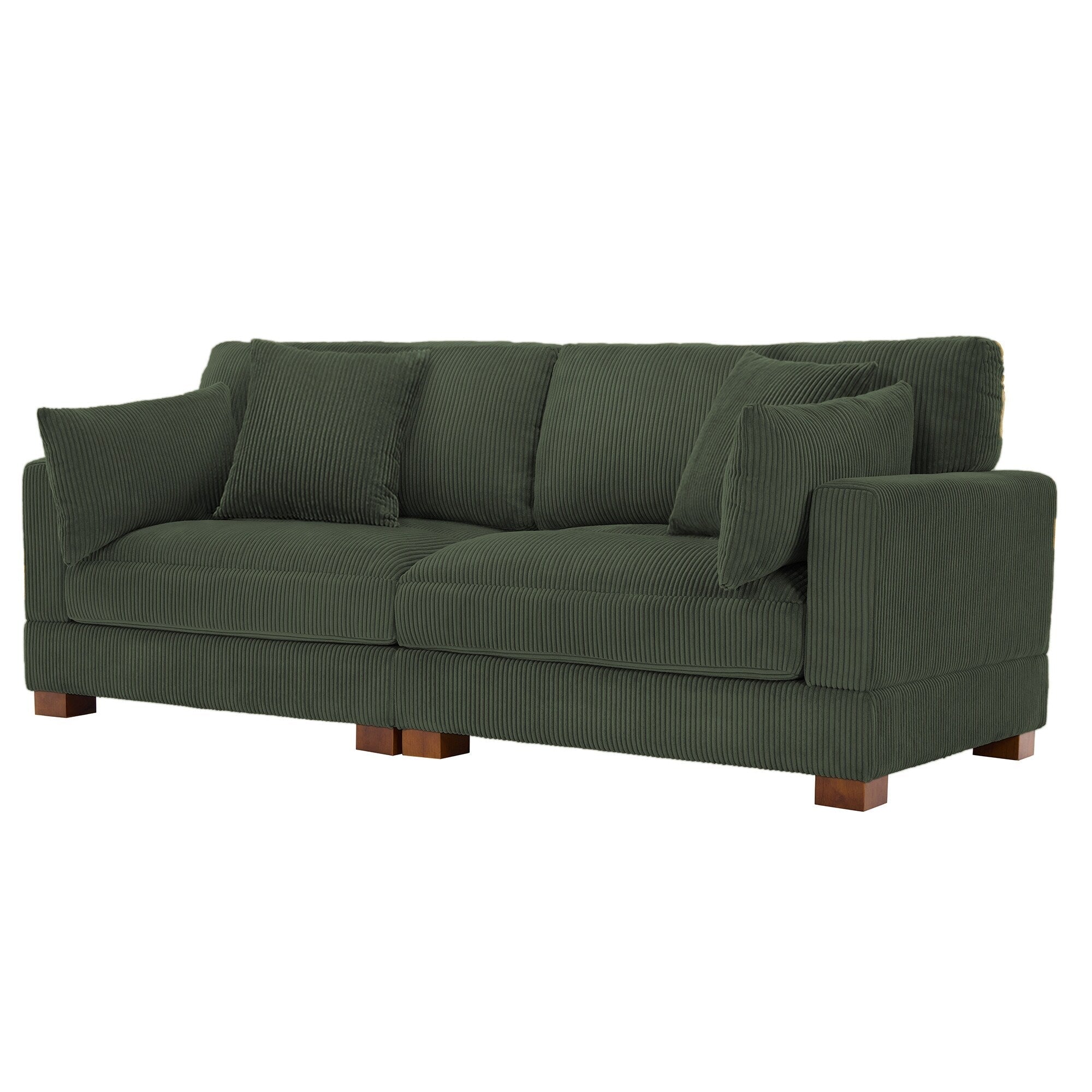 84.5â³W Modern Corduroy Couch Modular Sofa