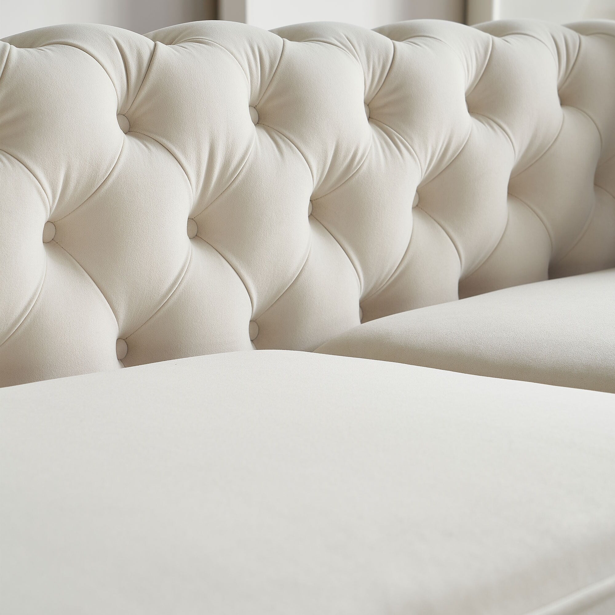 86'' W Luxury Modern Tufted Sofa with 2pcs of toss pillows for Living Room ,Bedroom