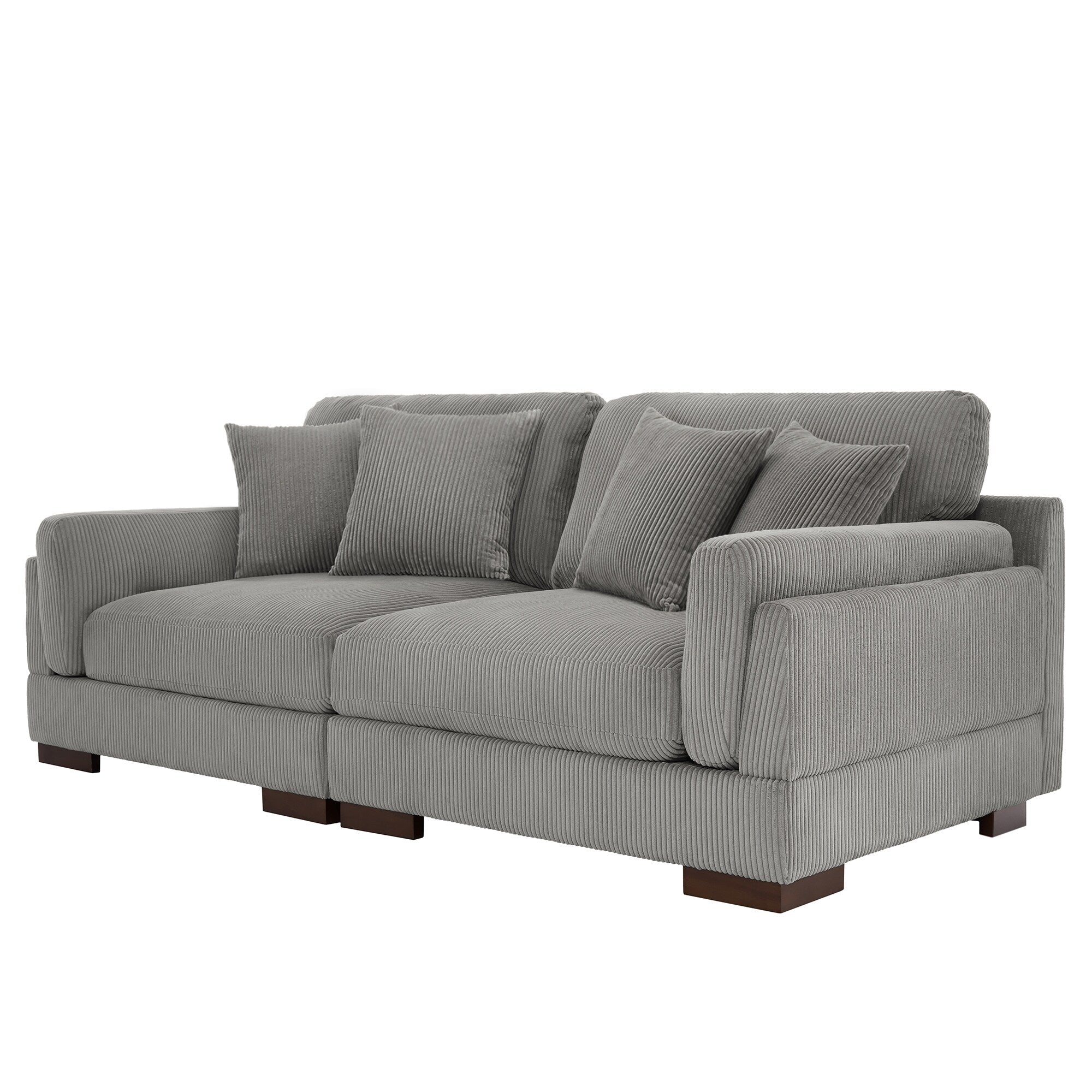 90 Loveseat Sofa Modern and Cozy Corduroy Couch