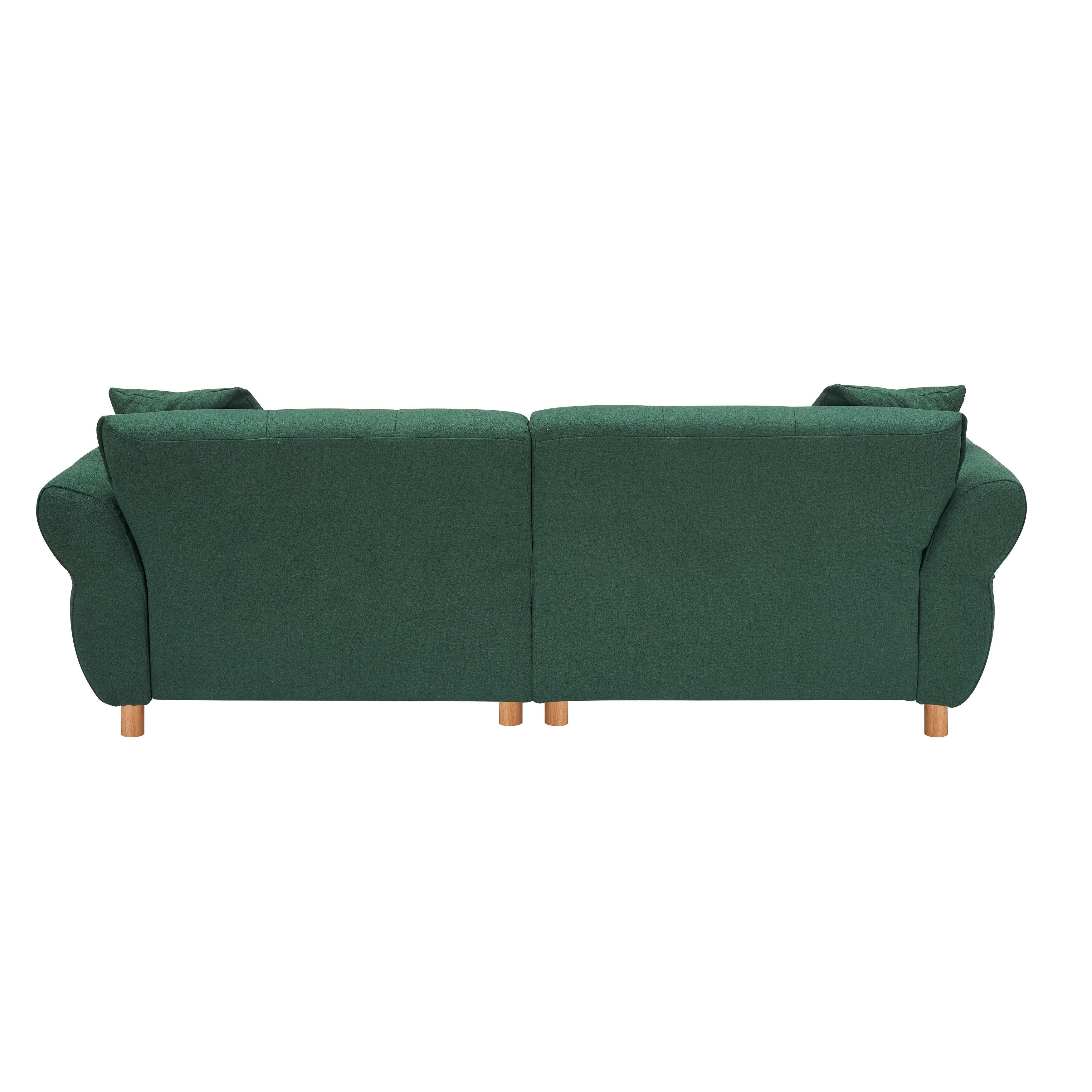 93.70 inches long, Teddy Sofa Fabric,with two matching pillows and three spacious and comfortable seats