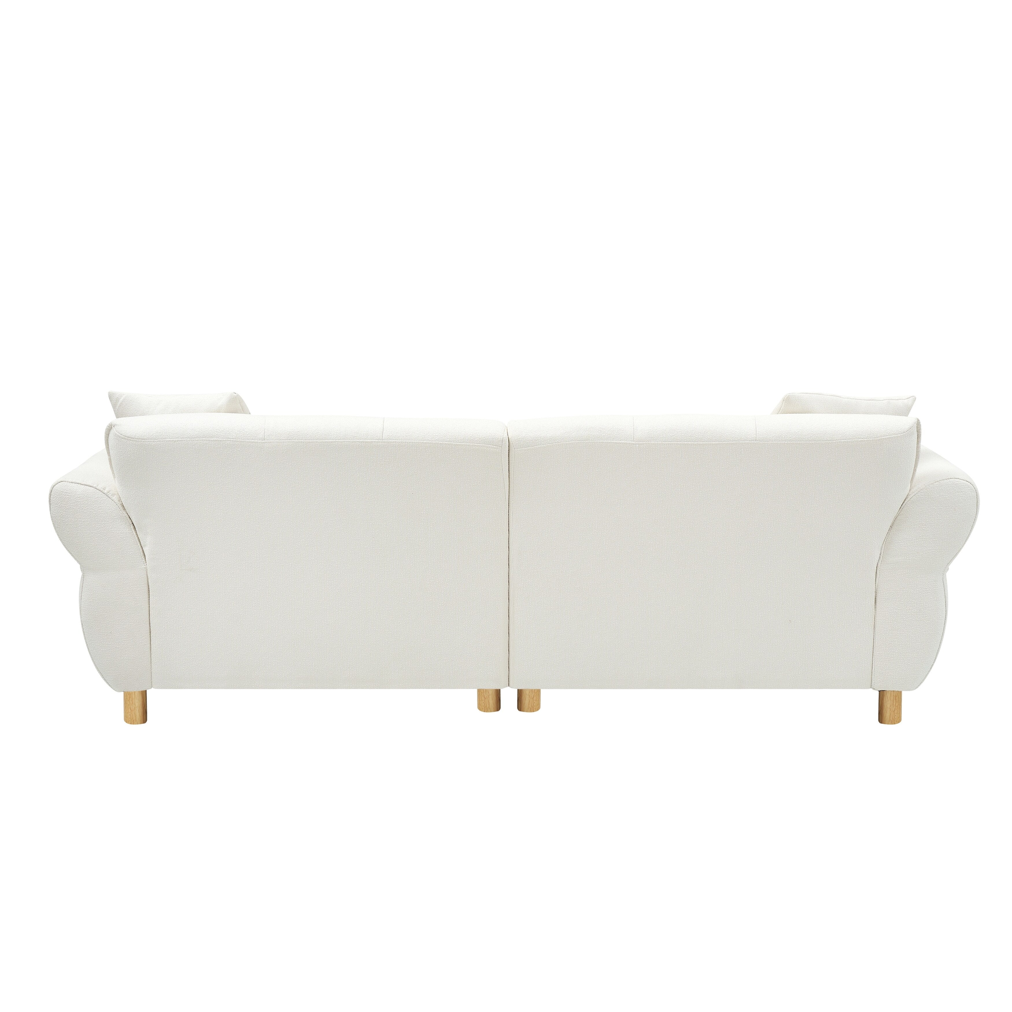 93.70 inches long, Teddy Sofa Fabric,with two matching pillows and three spacious and comfortable seats