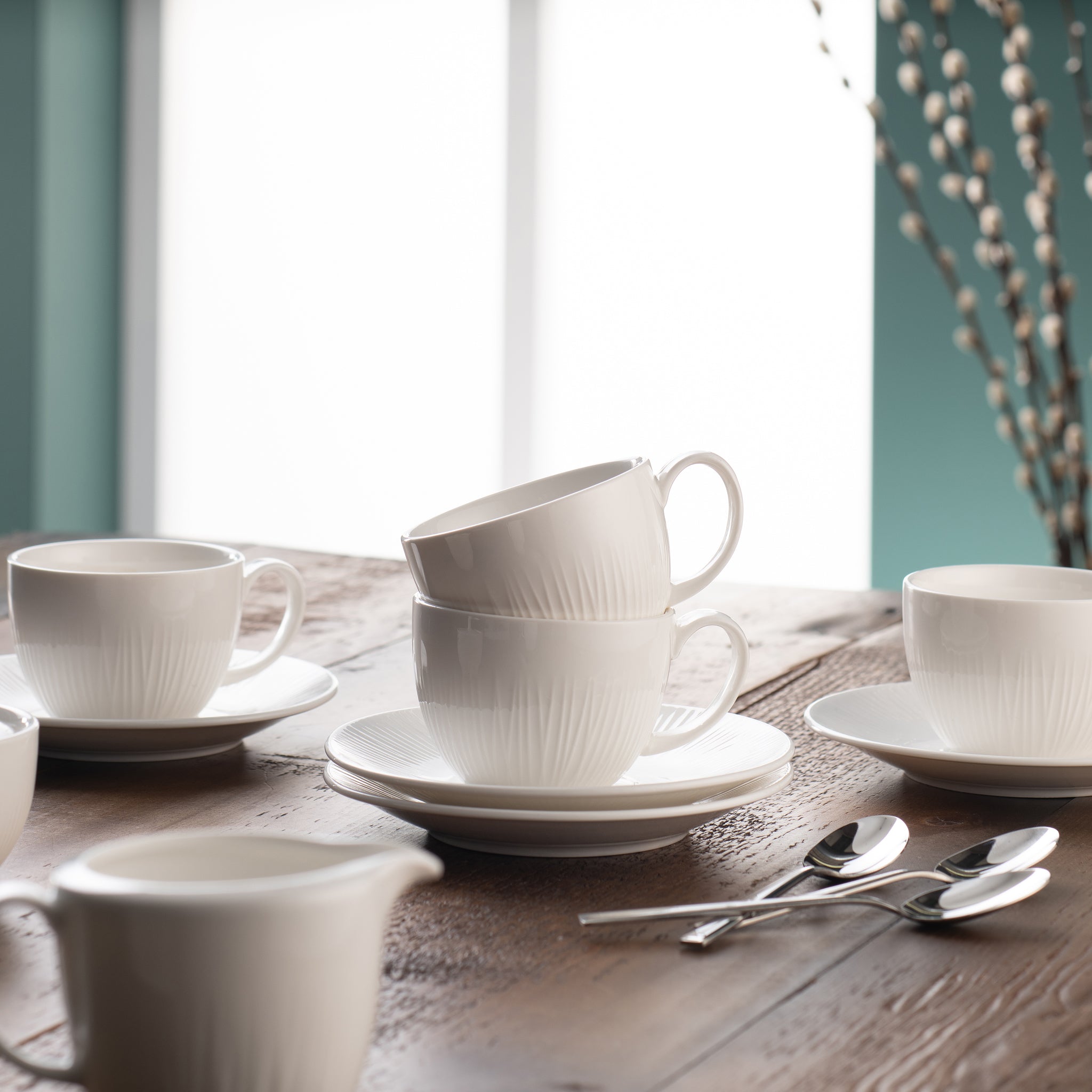Belldine Living Erne Teacup & Saucer Set of 4