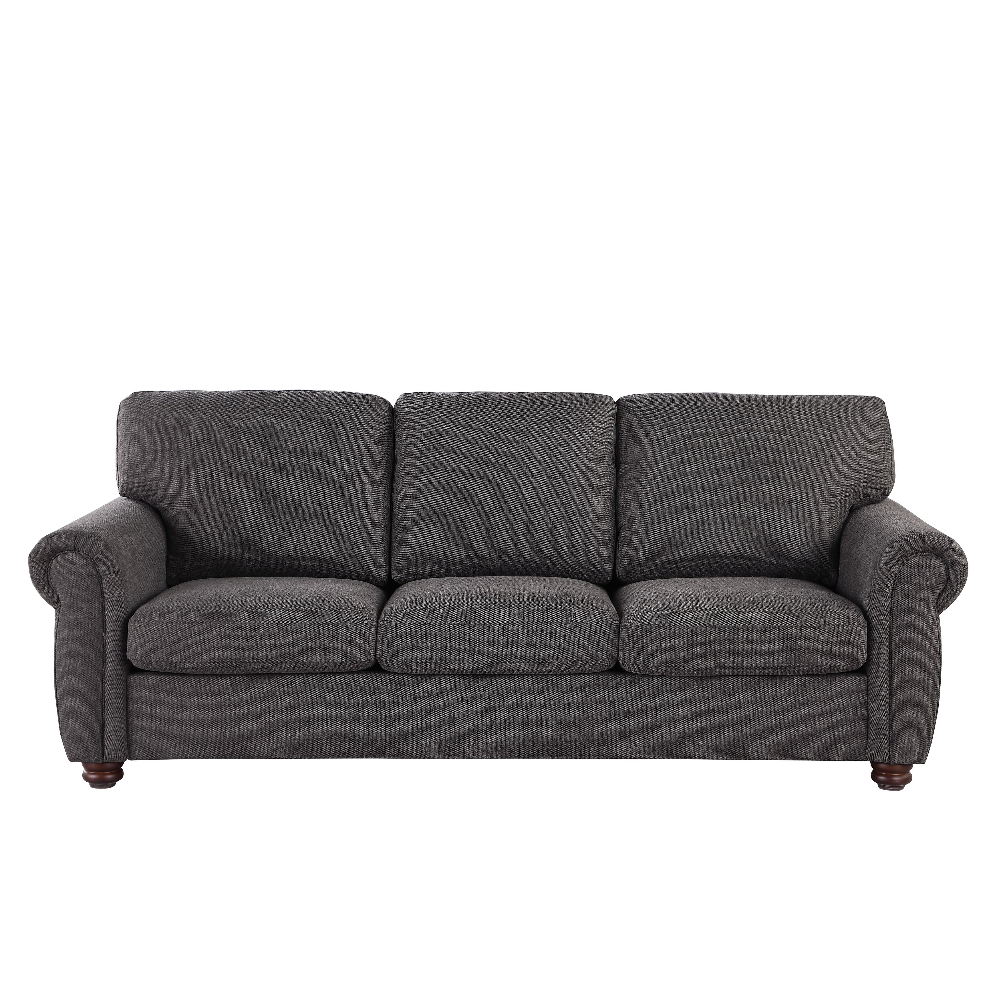 Wood Framed Chenille Fabric Sofa