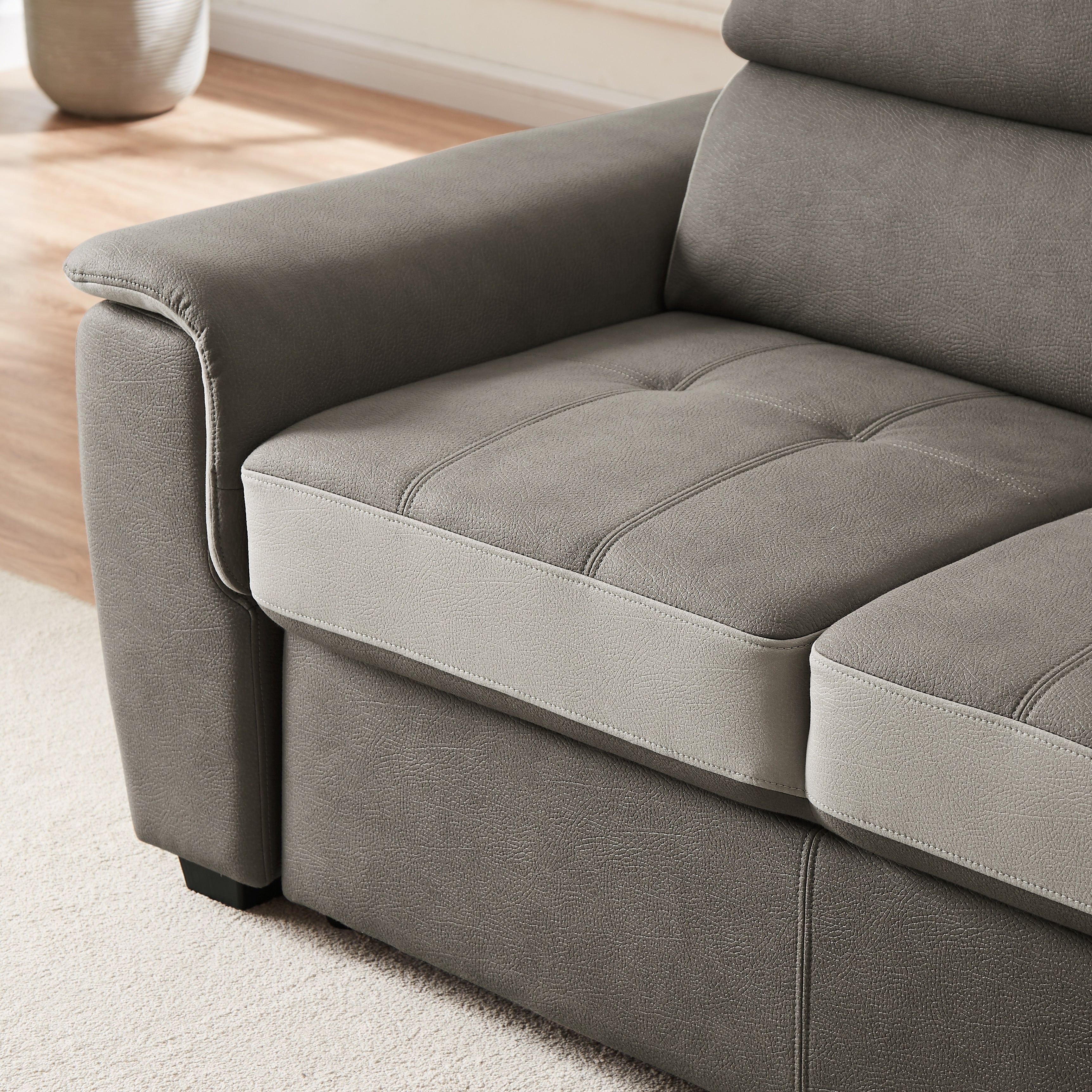 96 Wide Sleeper Sofa Chaise Reversible with Pull-Out Bed