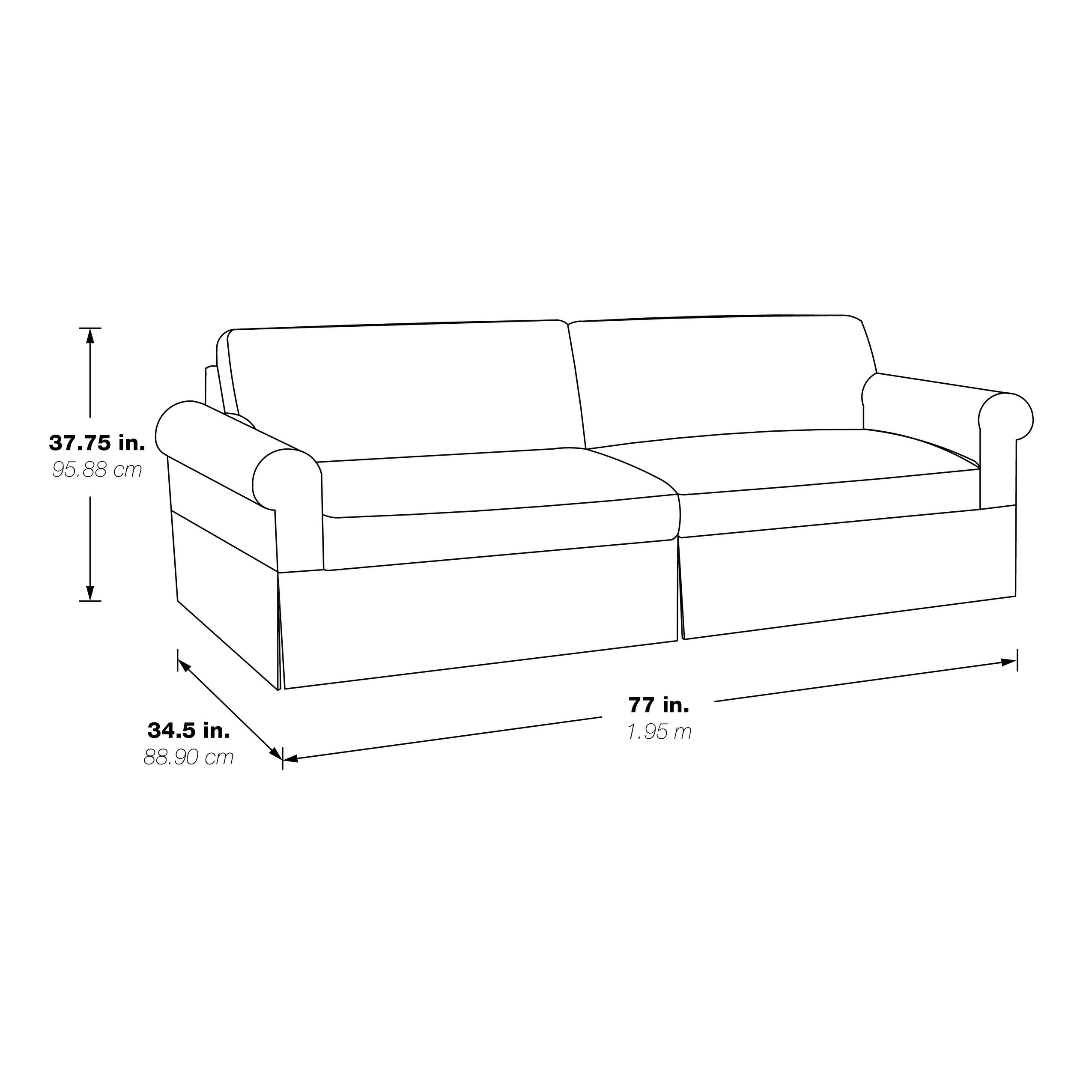 Porch & Den Zuni Mid-century Slip Cover Sofa