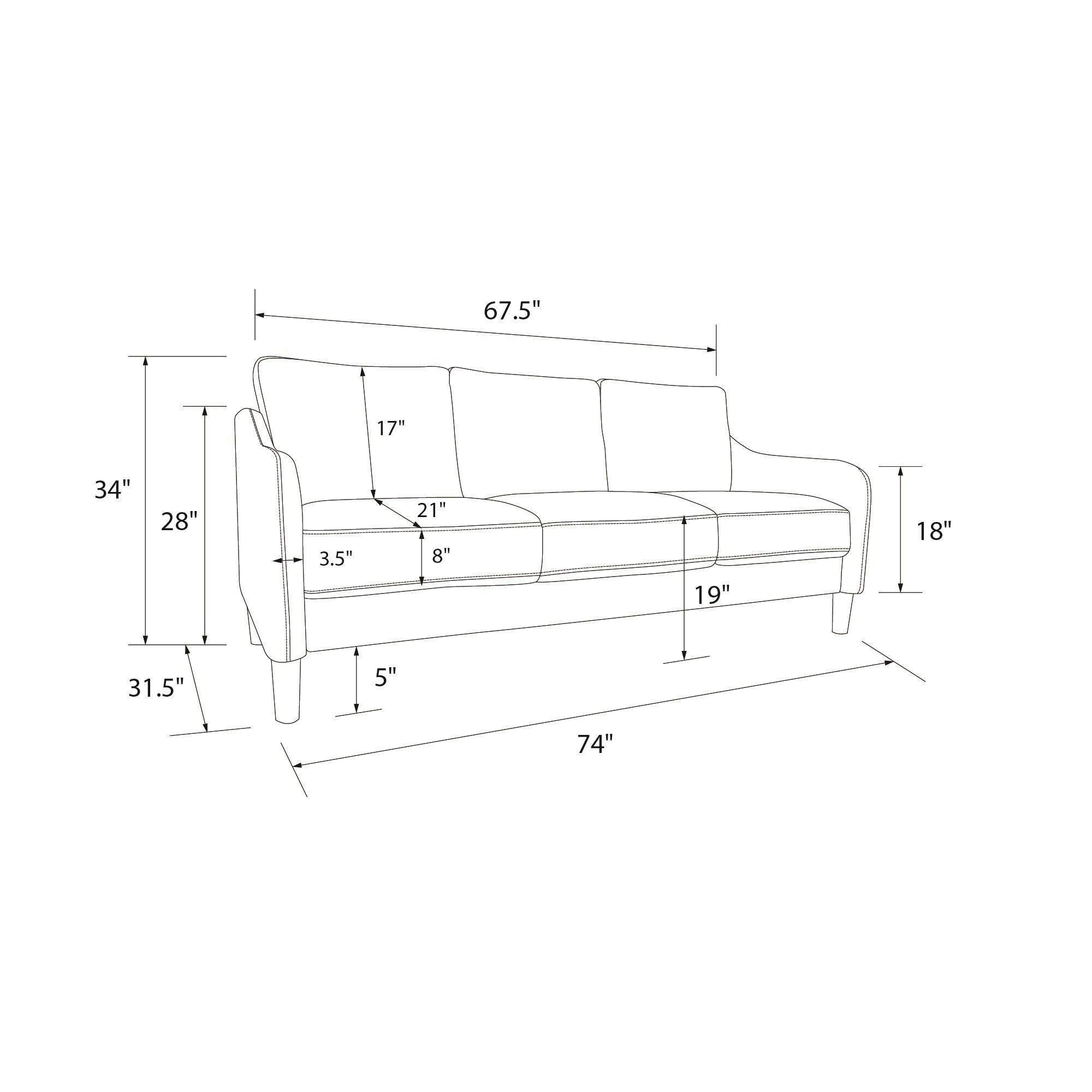 Avenue Greene Wilson 3-Seater Sofa