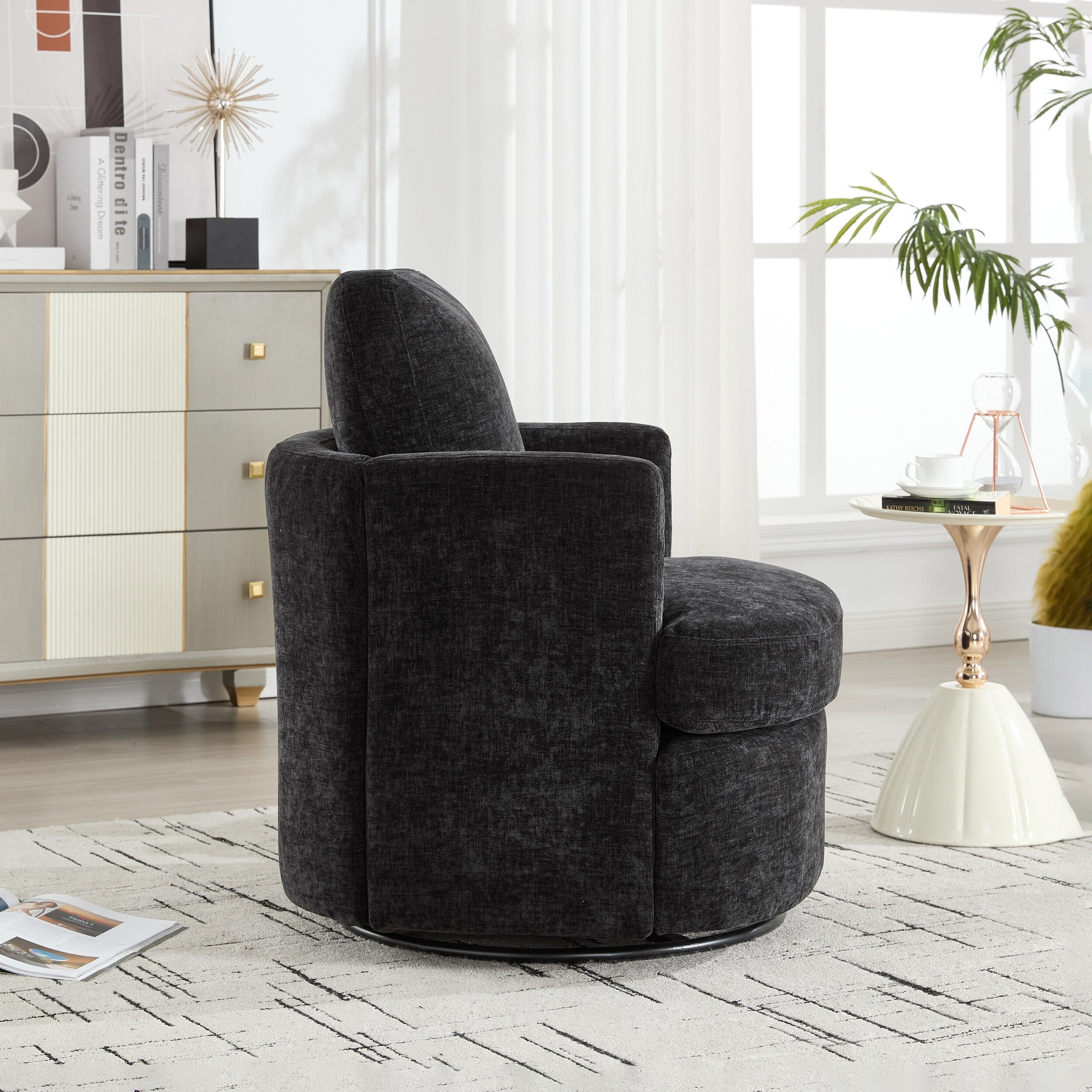 Swivel Chair Modern Office Desk Chair with Adjustable Height and 360 Degree Rotation for Home Office Comfort