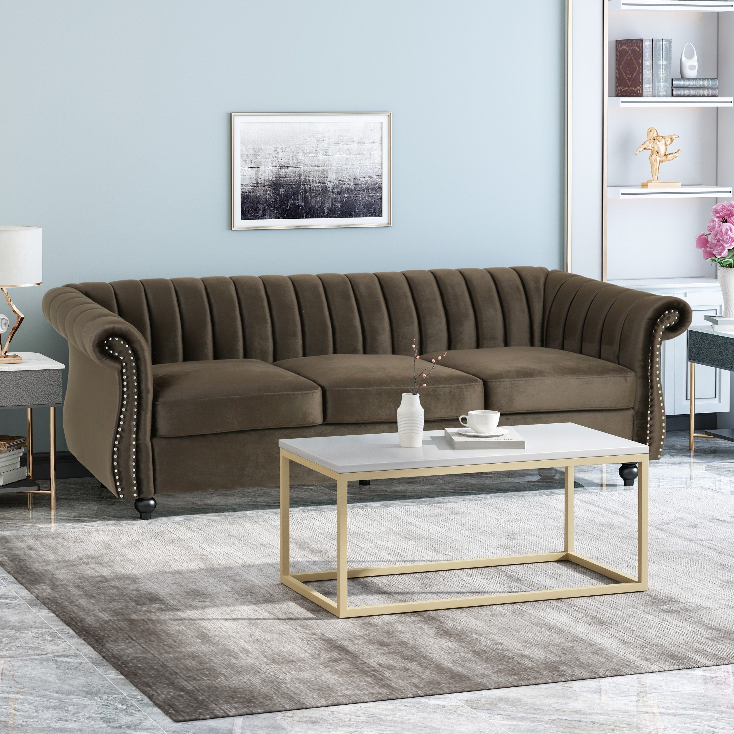 Bowie Glam Velvet Sofa by Christopher Knight Home