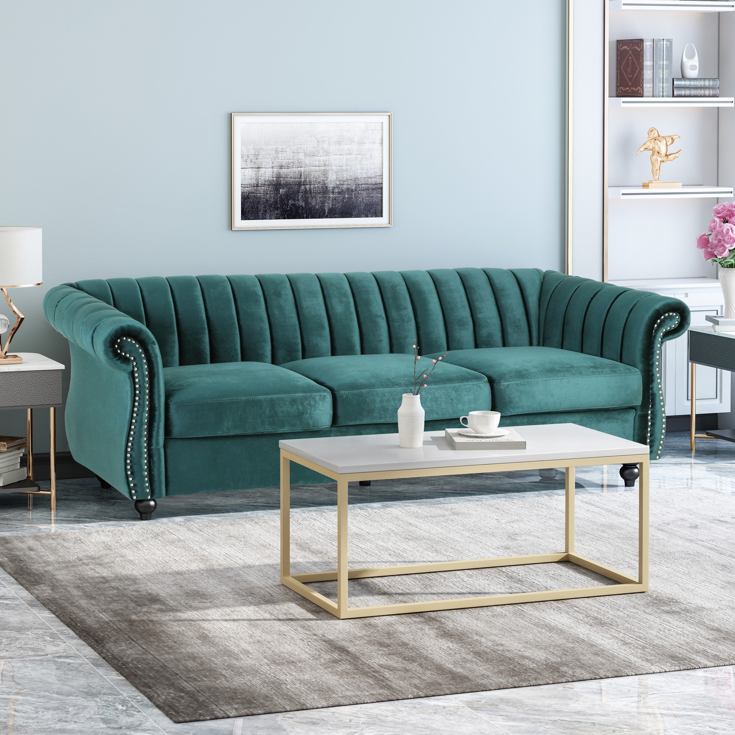Bowie Glam Velvet Sofa by Christopher Knight Home