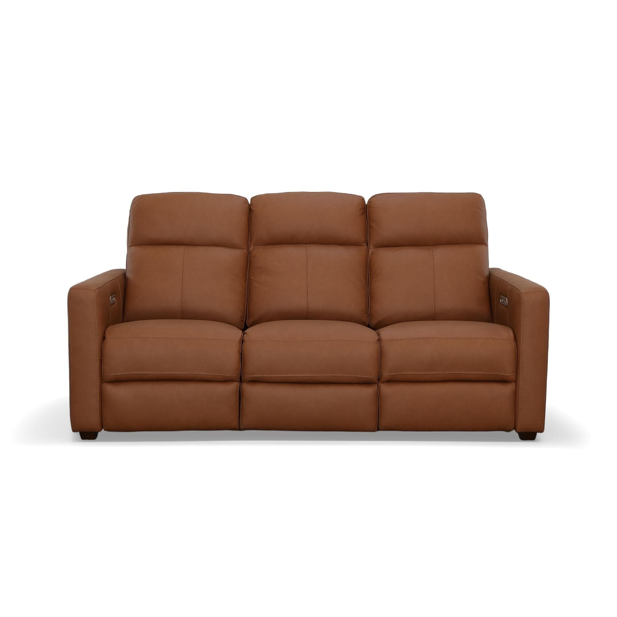 Broadway Leather Power Reclining Sofa with Power Headrests by Flexsteel