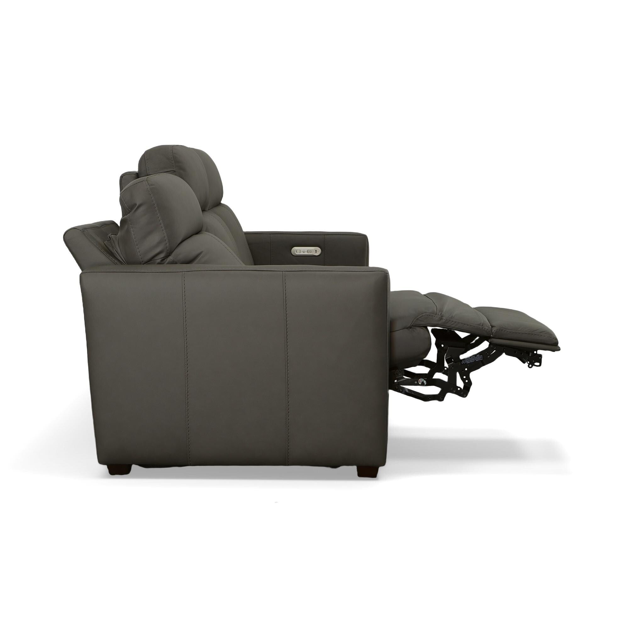 Broadway Leather Power Reclining Sofa with Power Headrests by Flexsteel