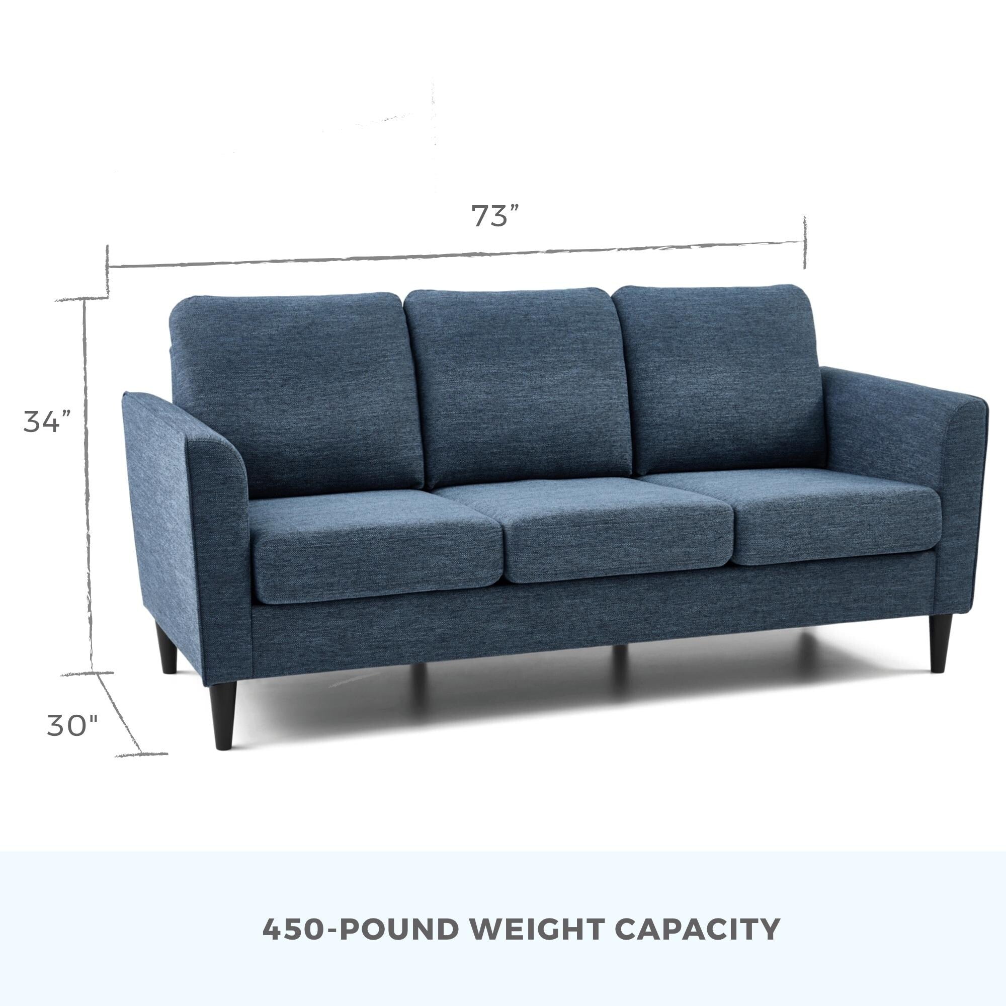 Brookside Clara 73 Upholstered Curved Arm Sofa