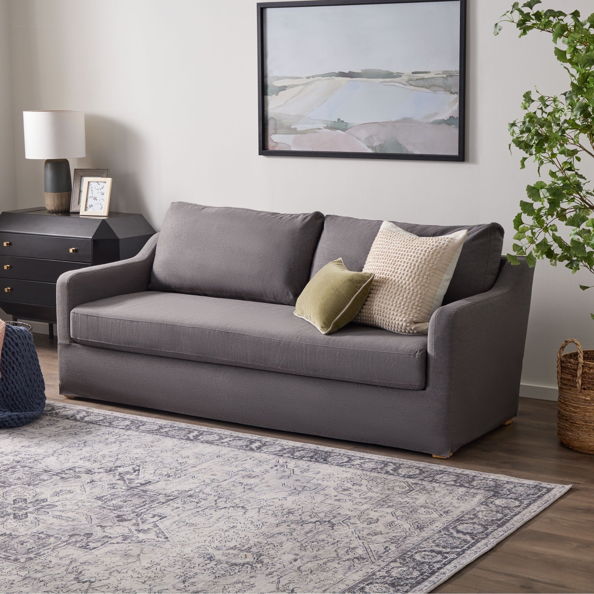 Brookside Nelle 3-Seater Upholstered Slipcover Sofa