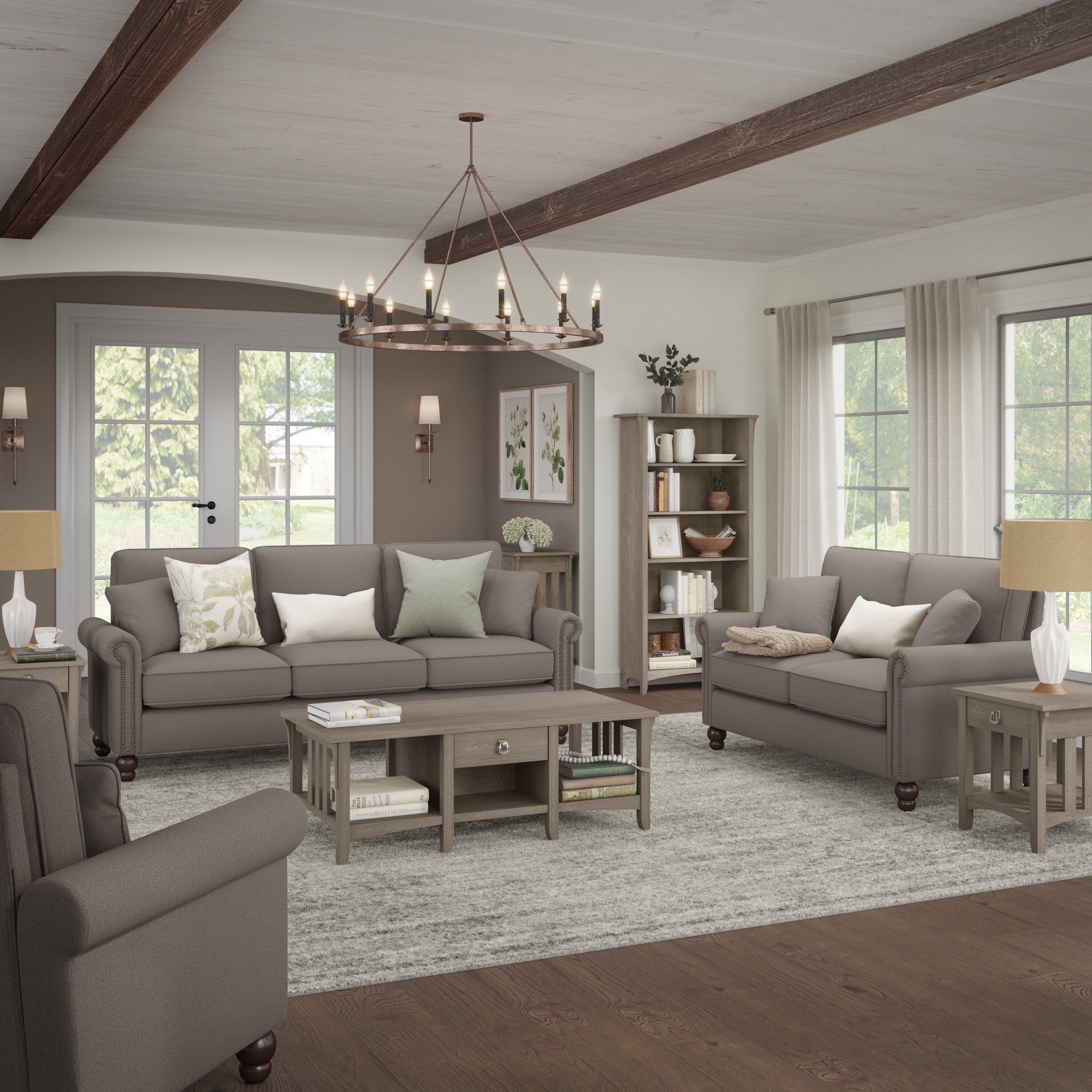 Bush Furniture Coventry 85W Large 3 Seater Living Room Sofa