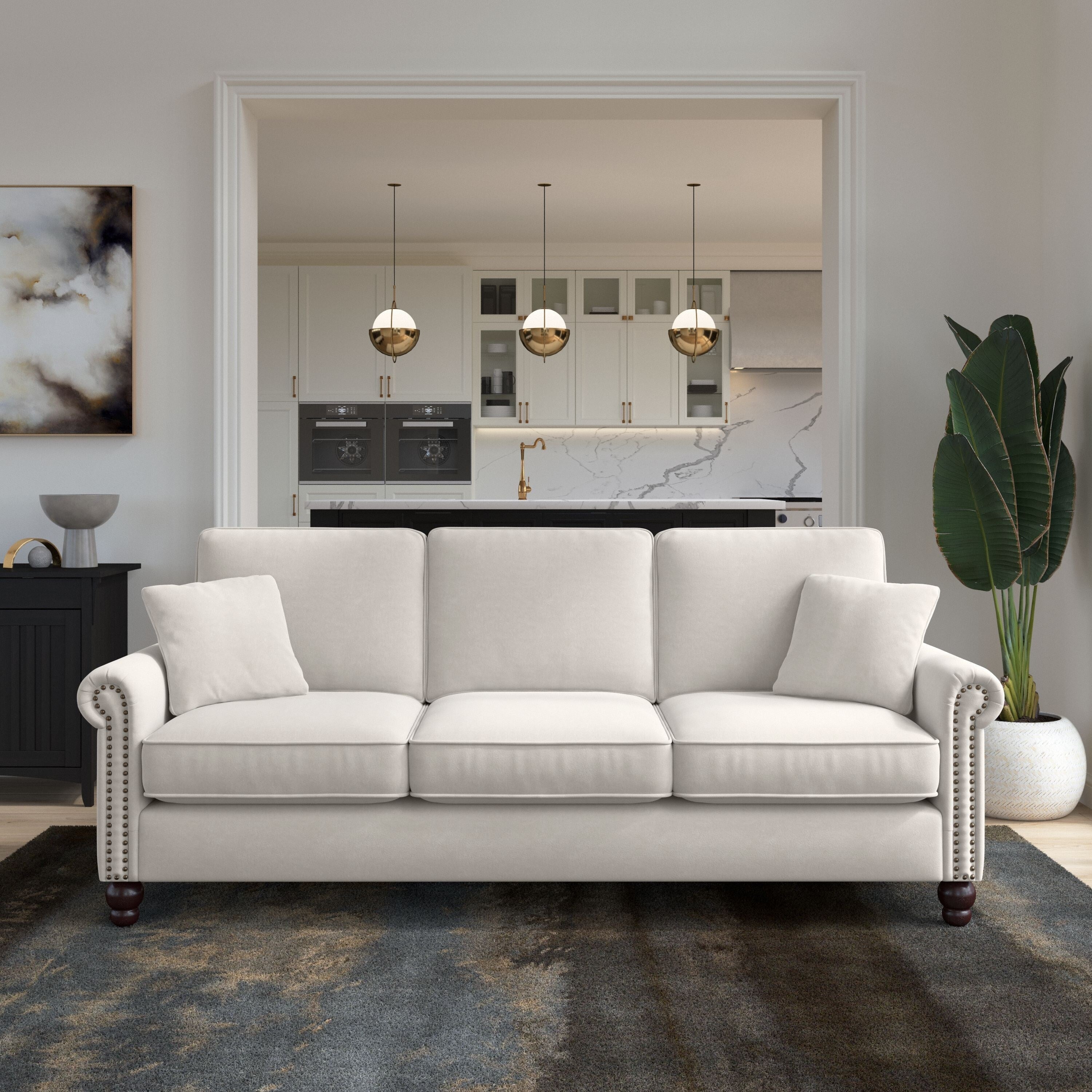 Bush Furniture Coventry 85W Large 3 Seater Living Room Sofa
