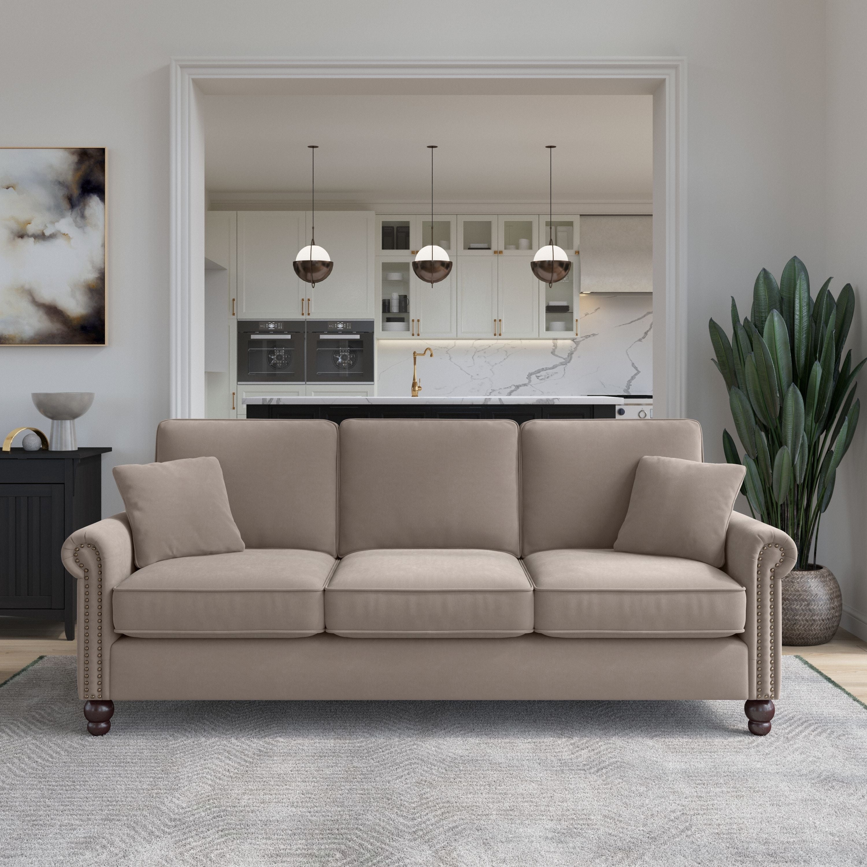 Bush Furniture Coventry 85W Large 3 Seater Living Room Sofa