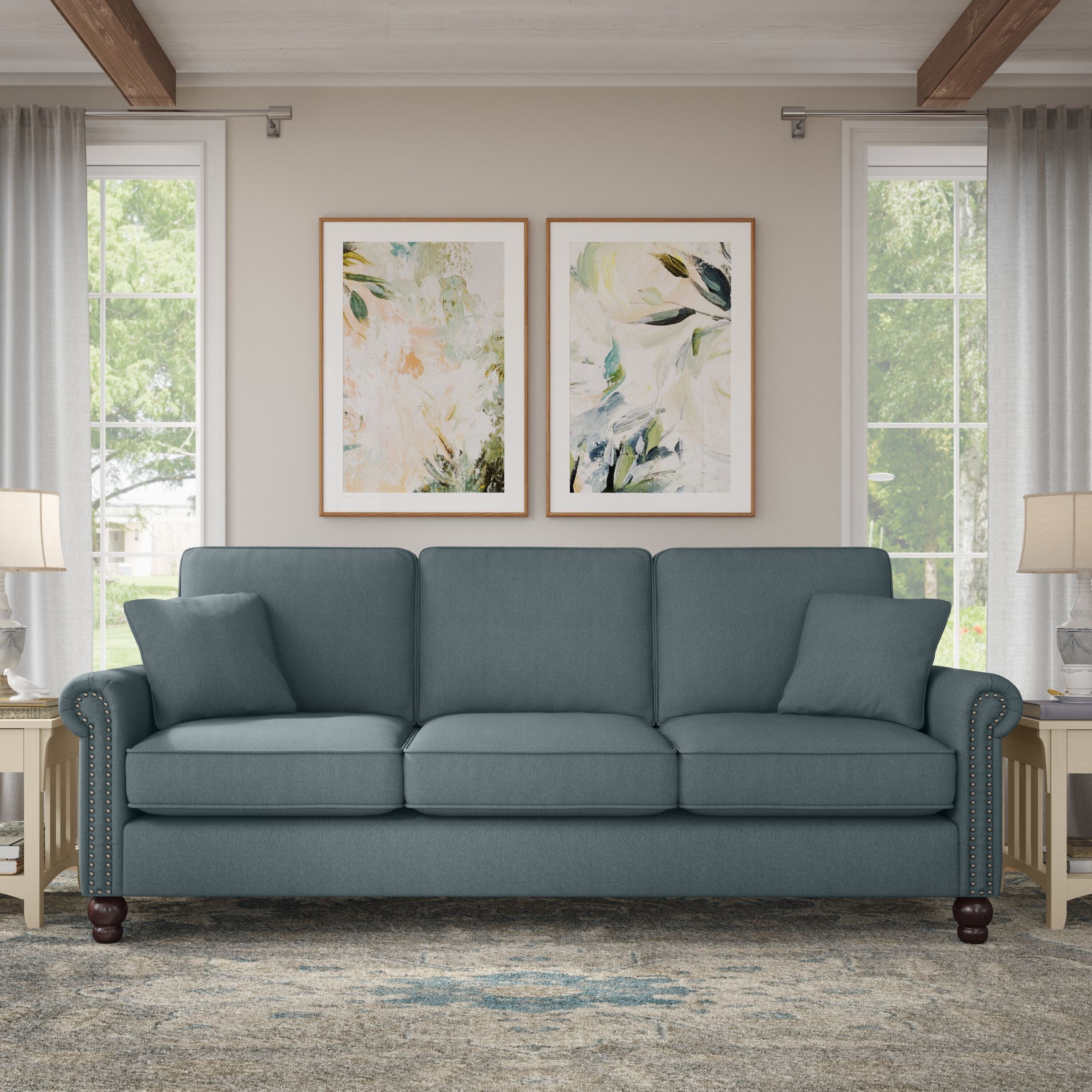 Bush Furniture Coventry 85W Large 3 Seater Living Room Sofa