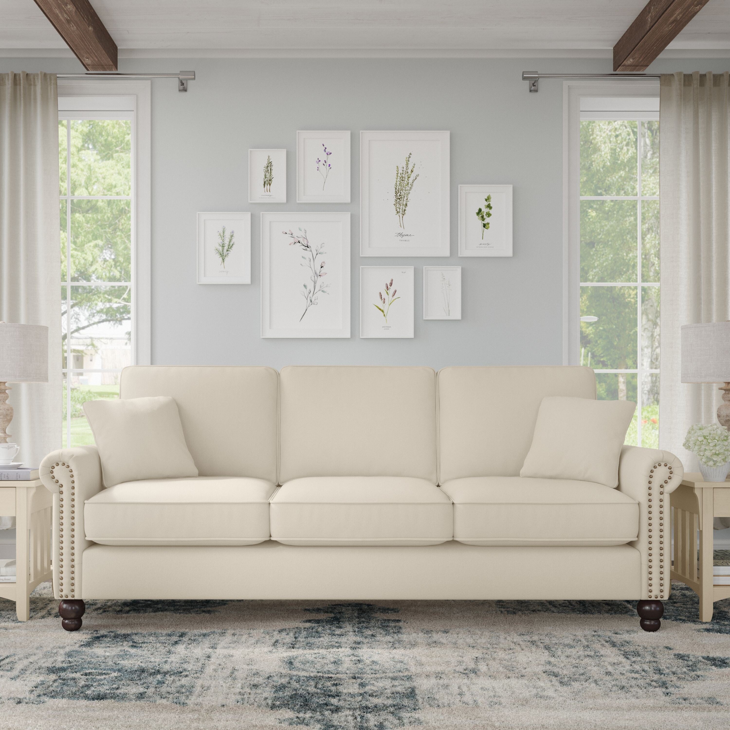 Bush Furniture Coventry 85W Large 3 Seater Living Room Sofa