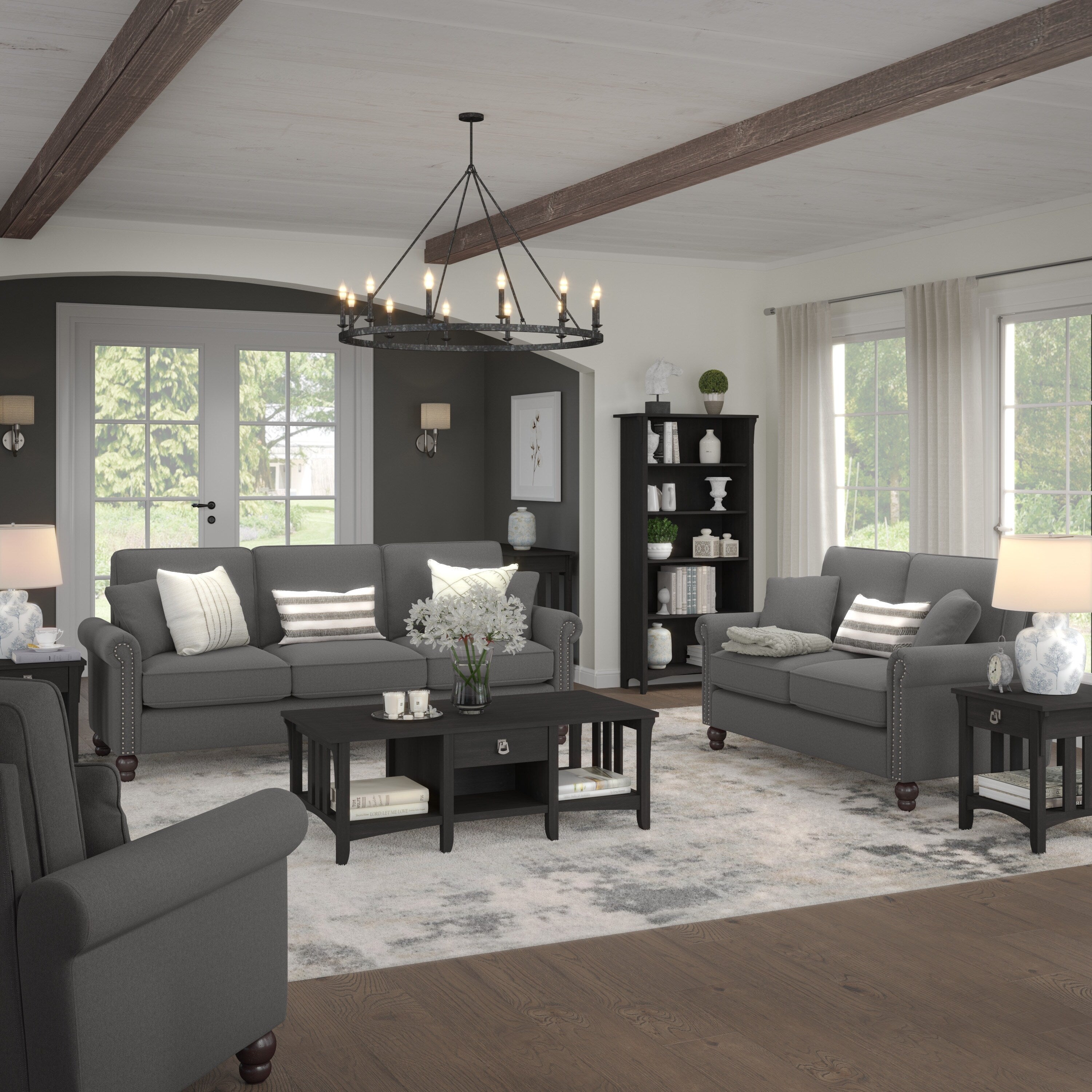 Bush Furniture Coventry 85W Large 3 Seater Living Room Sofa