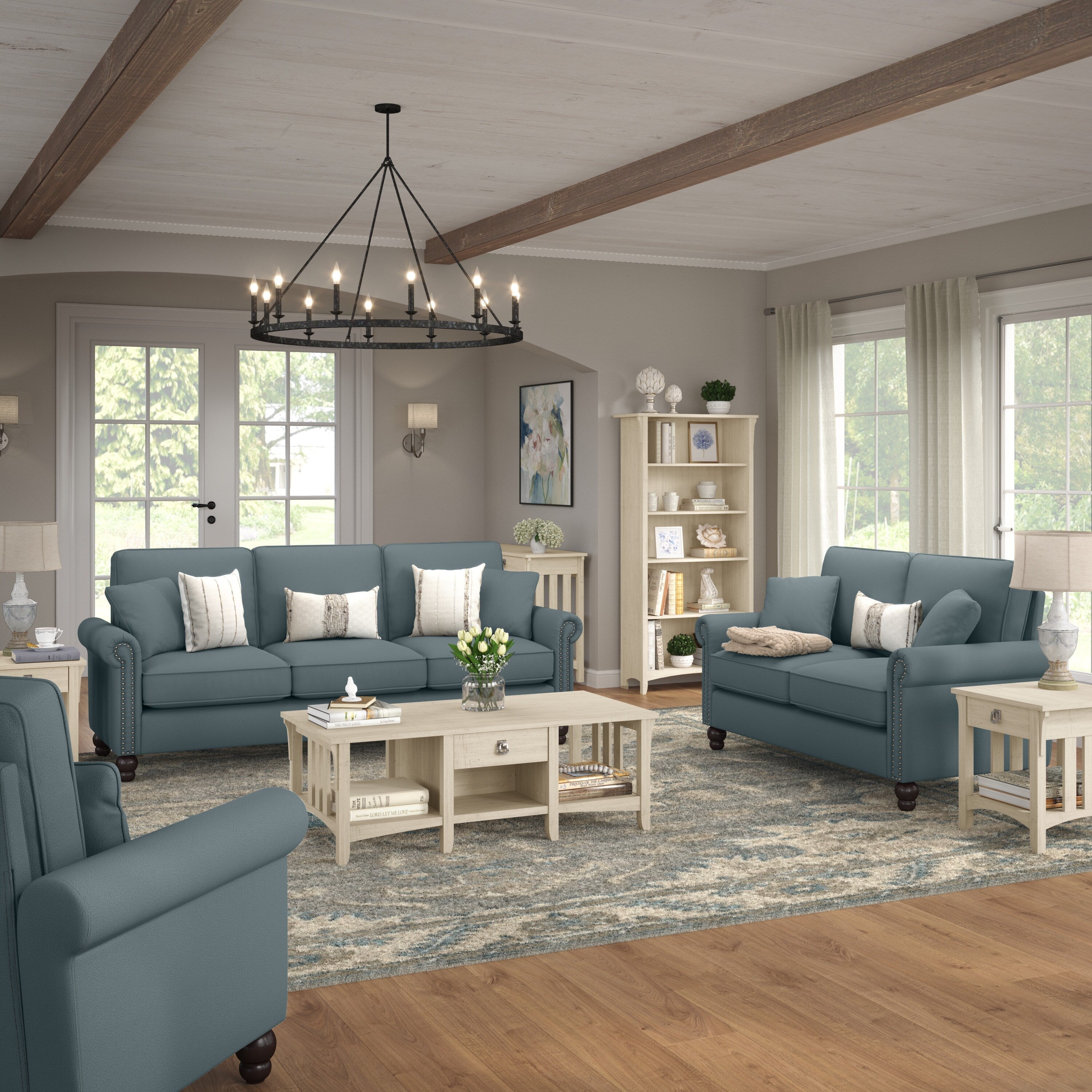 Bush Furniture Coventry 85W Large 3 Seater Living Room Sofa